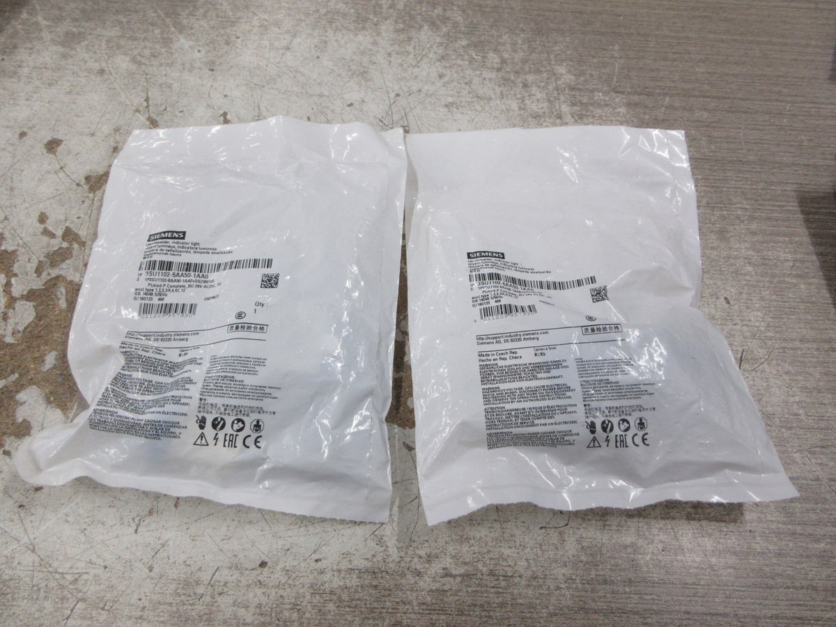 Siemens Indicator Light 3SU1102-6AA50-1AA0 24V AC/DC Blue *Lot of 2* New Surplus