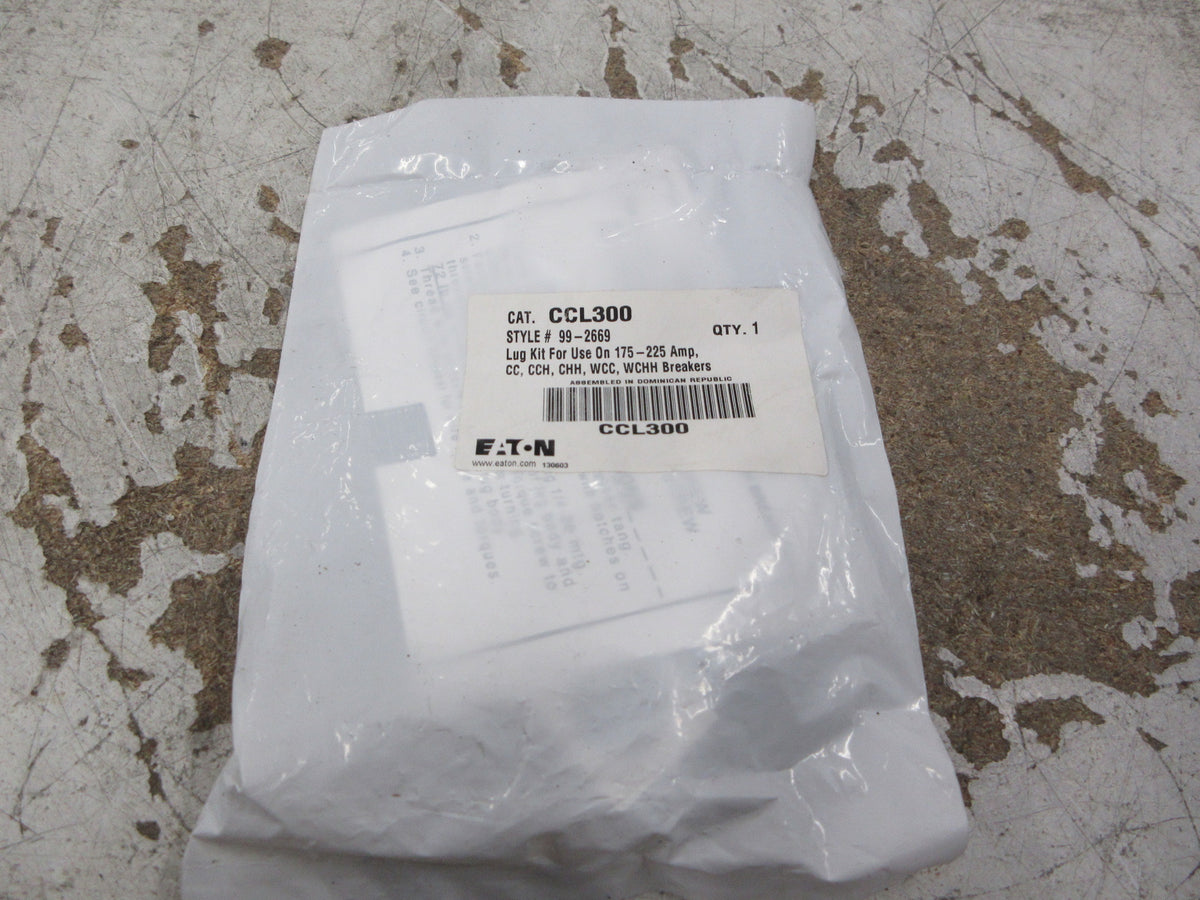 Eaton Main Breaker Lug Kit CCL300 Style #: 99-2669 175-225A New Surplus