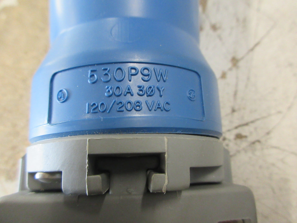 Hubbell Plug 530P9W 30A 120/208V 3Ph Wire-End Used