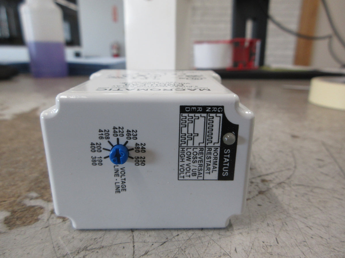 Macromatic Phase Monitor Relay PMPU-FA8 190-500V 3Ph New Surplus