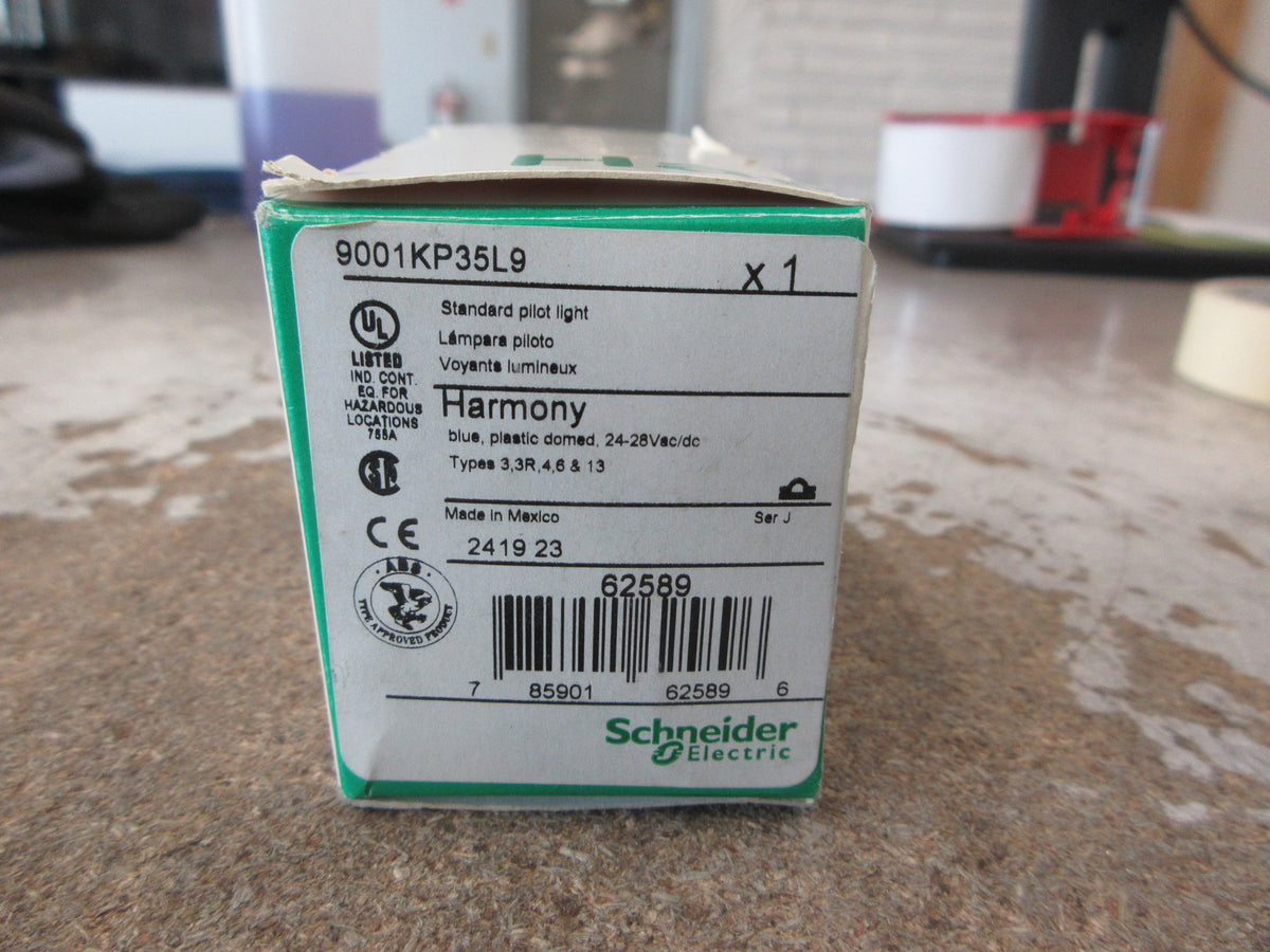 Schneider Electric Harmony Pilot Light 9001KP35L9 Ser. J New Surplus