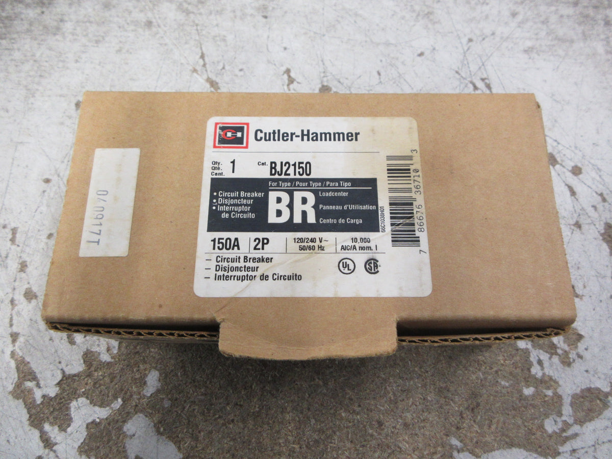 Cutler-Hammer Circuit Breaker BJ2150 150A 120/240V 2P New Surplus