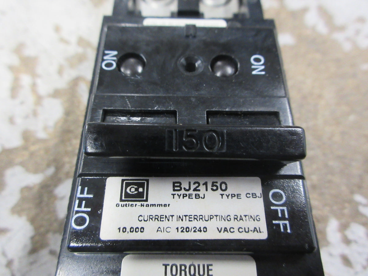 Cutler-Hammer Circuit Breaker BJ2150 150A 120/240V 2P New Surplus