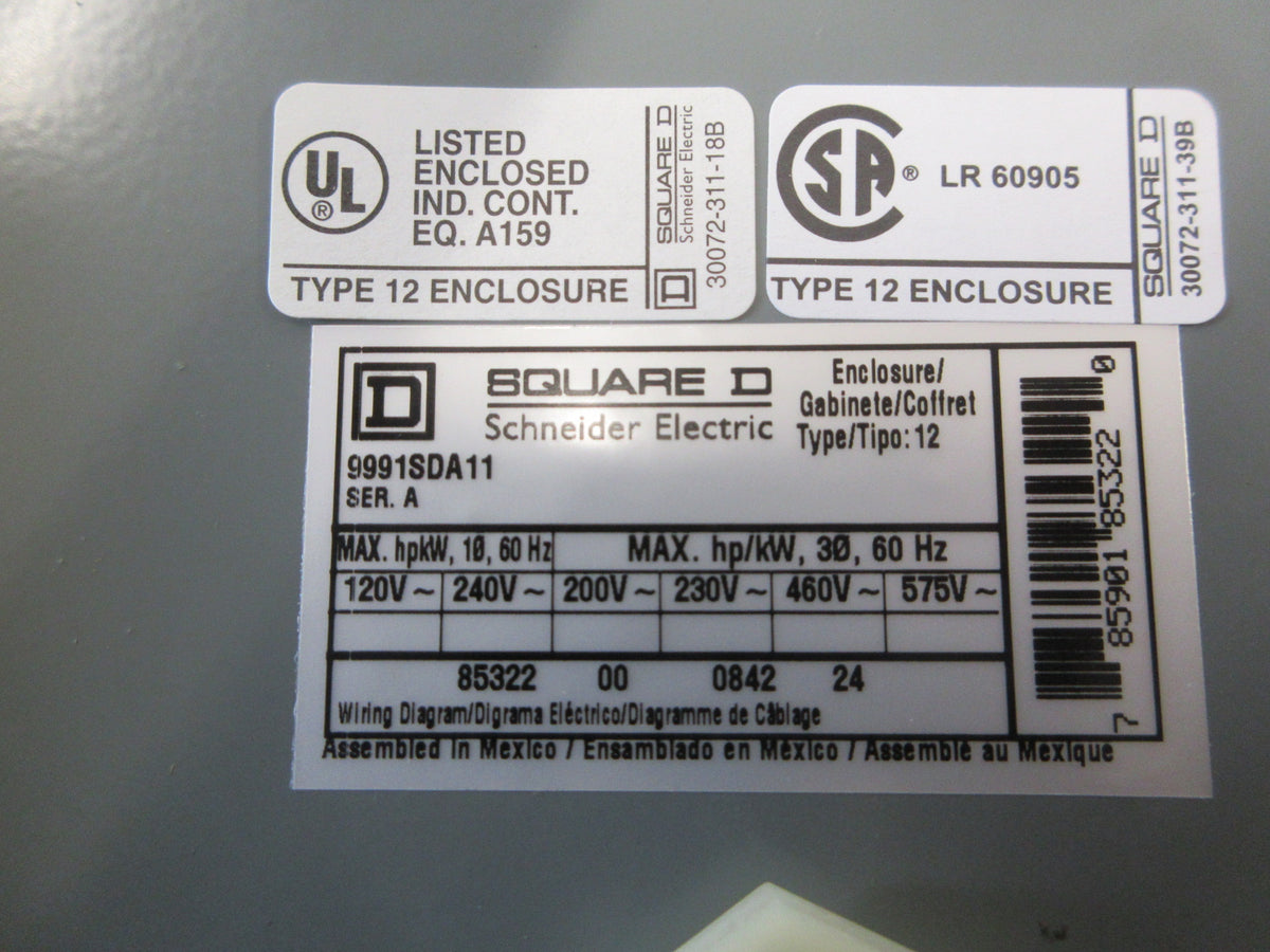 Square D Type 12 Separate Enclosure 9991SDA11 Ser. A New Surplus