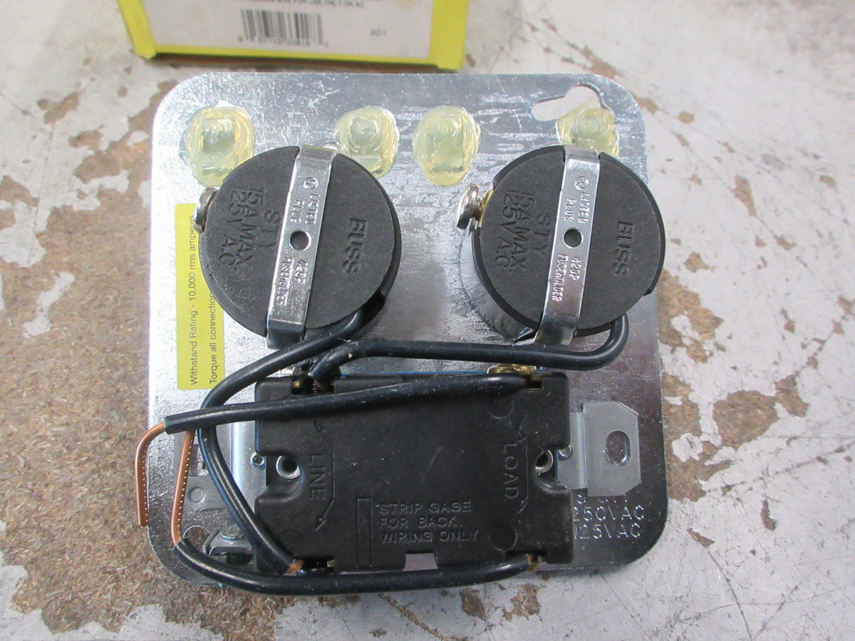 Bussmann Buss Fusetron Switch & Two Fuseholder Box-Cover Unit STY New Surplus