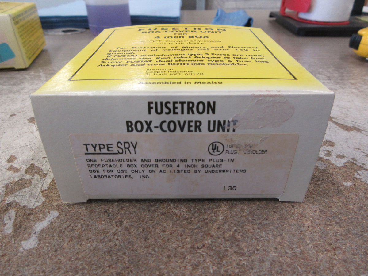 Bussmann Buss Fusetron Receptacle Box-Cover Unit SRY New Surplus
