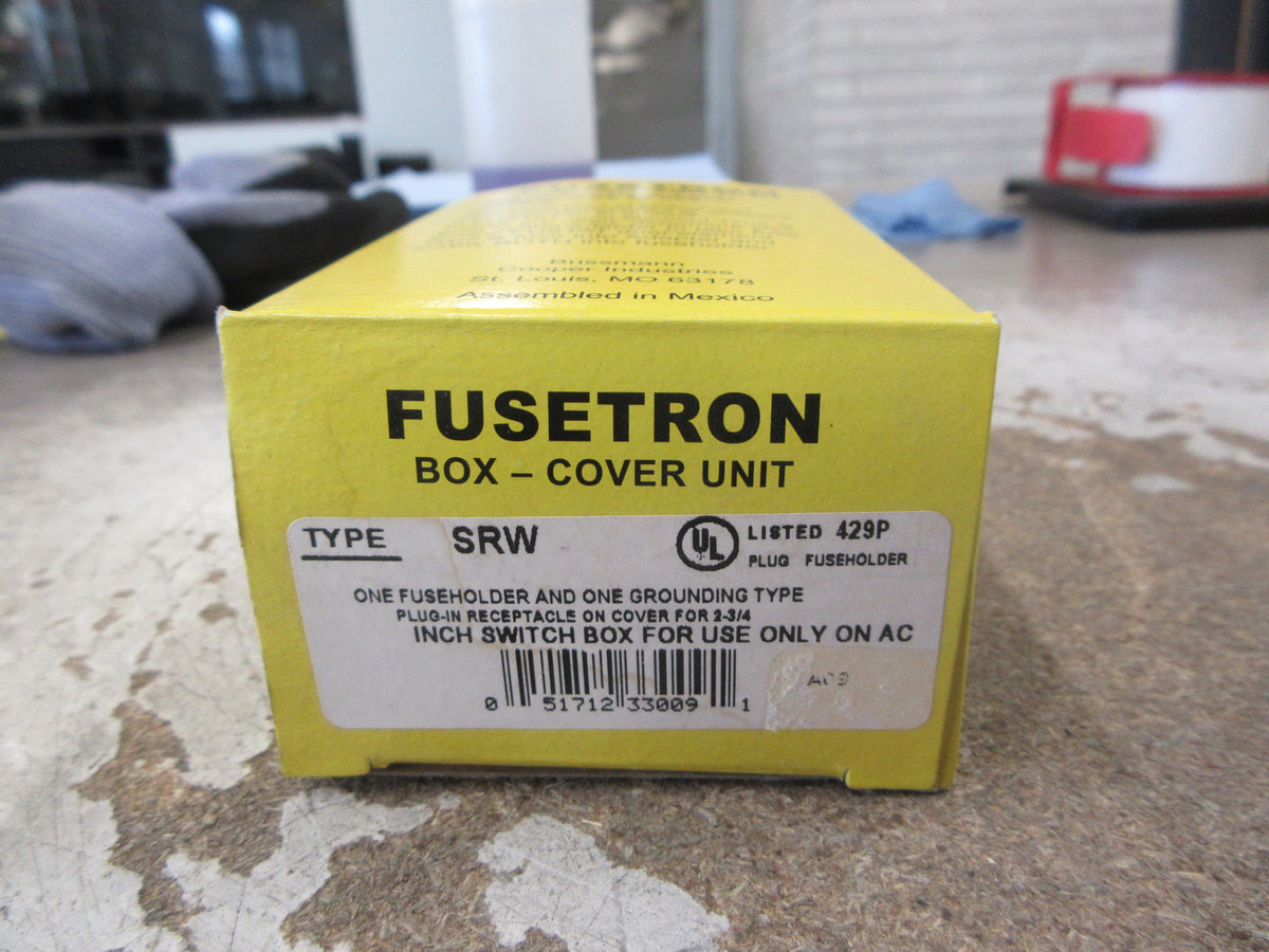 Bussmann Buss Fusetron Fuseholder & Receptacle Box-Cover Unit SRW New Surplus
