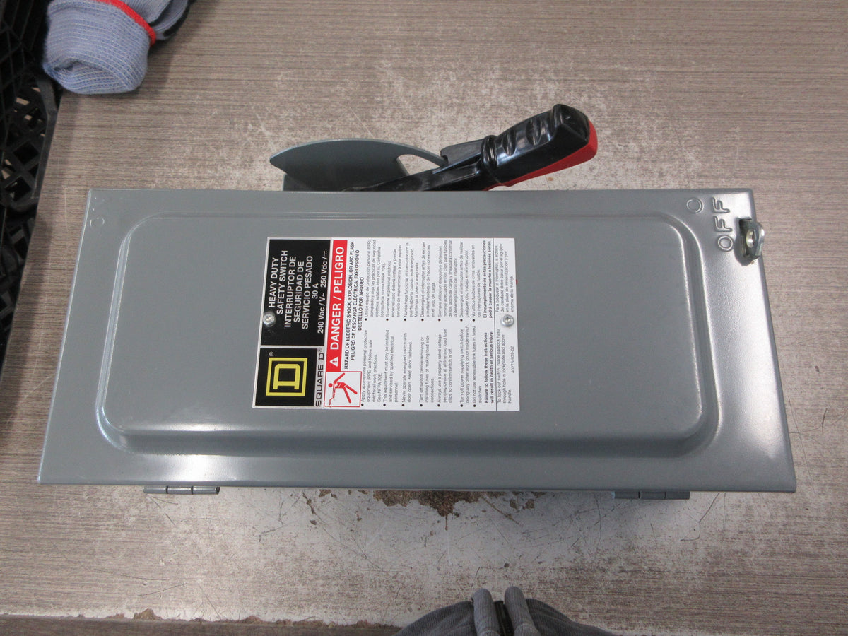 Square D Fusible Safety Switch/Disconnect H321N Ser. F05 30A 240V 3P Used