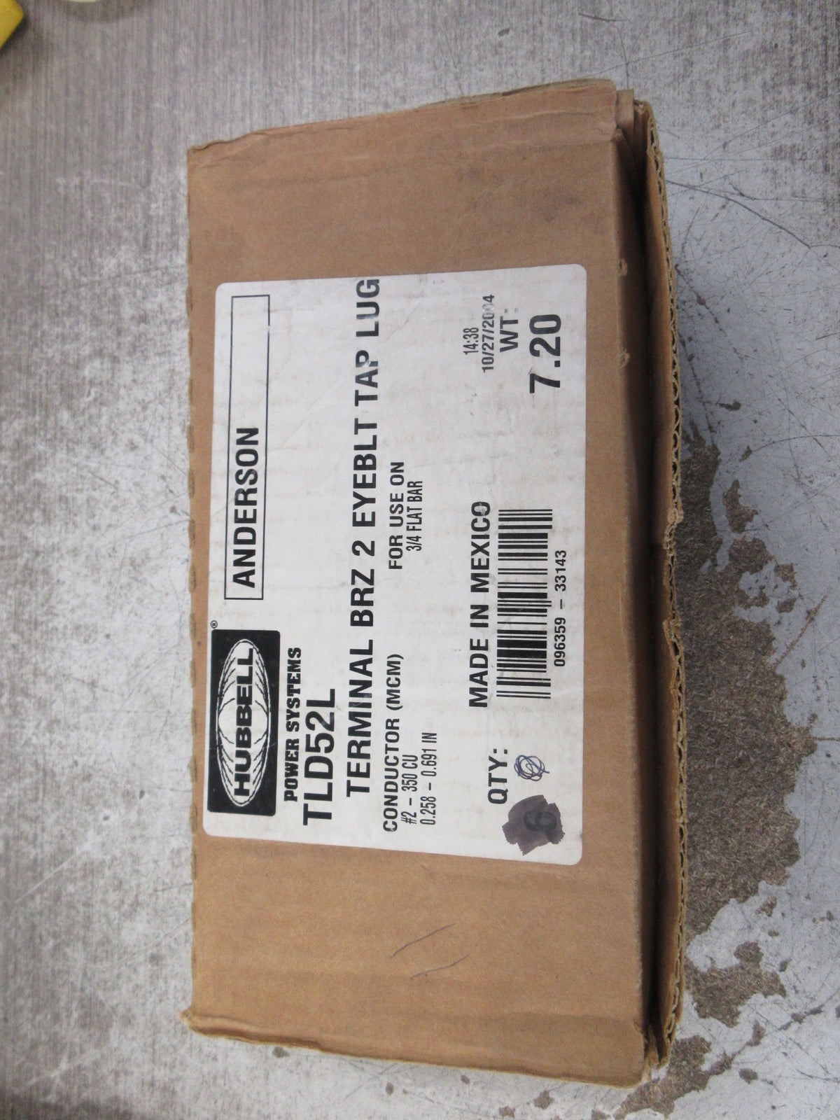 Hubbell Anderson Bronze Bolted Tap Lug Terminal TLD52L #2-350MCM New Surplus