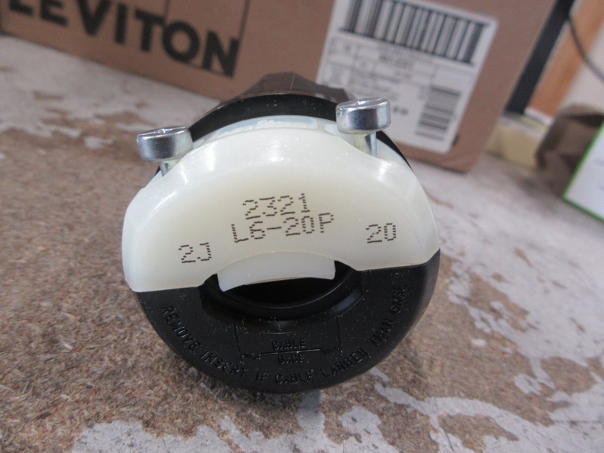 Leviton Locking Plug 2321 20A 250V 2P 3W *Box of 10* New Surplus
