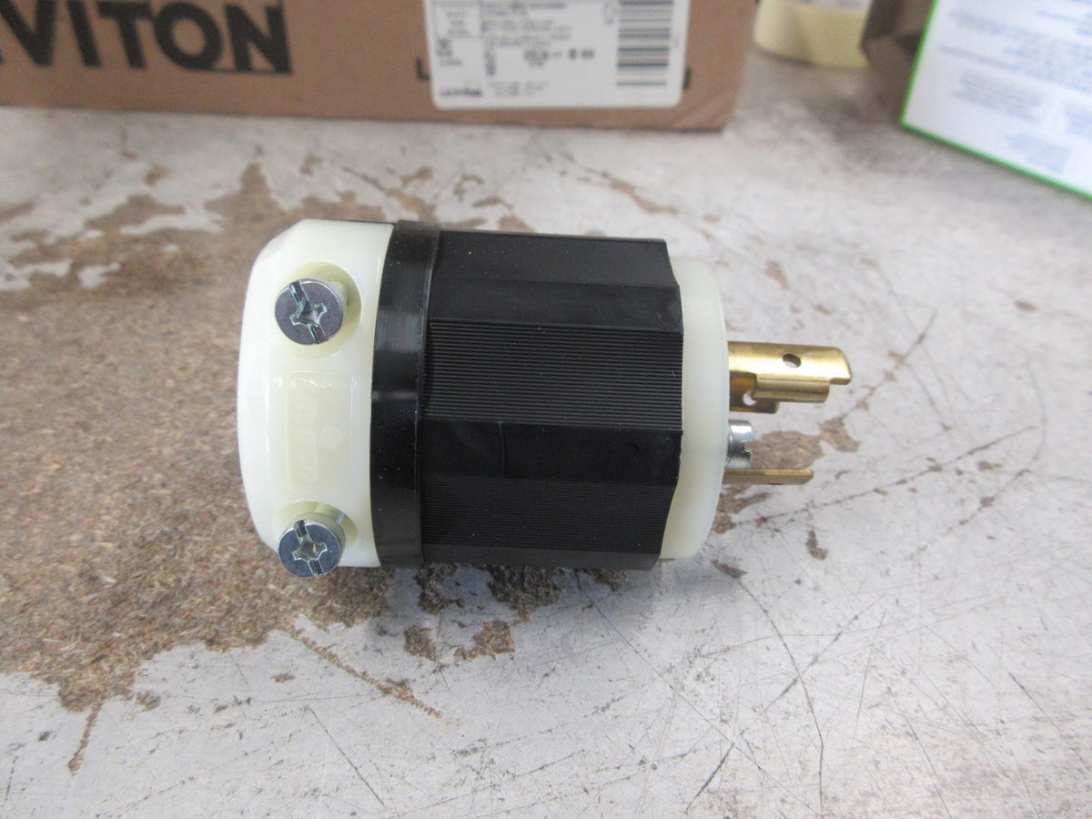 Leviton Locking Plug 2321 20A 250V 2P 3W *Box of 10* New Surplus