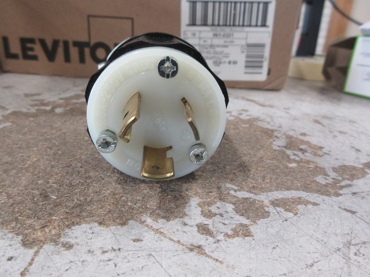Leviton Locking Plug 2321 20A 250V 2P 3W *Box of 10* New Surplus