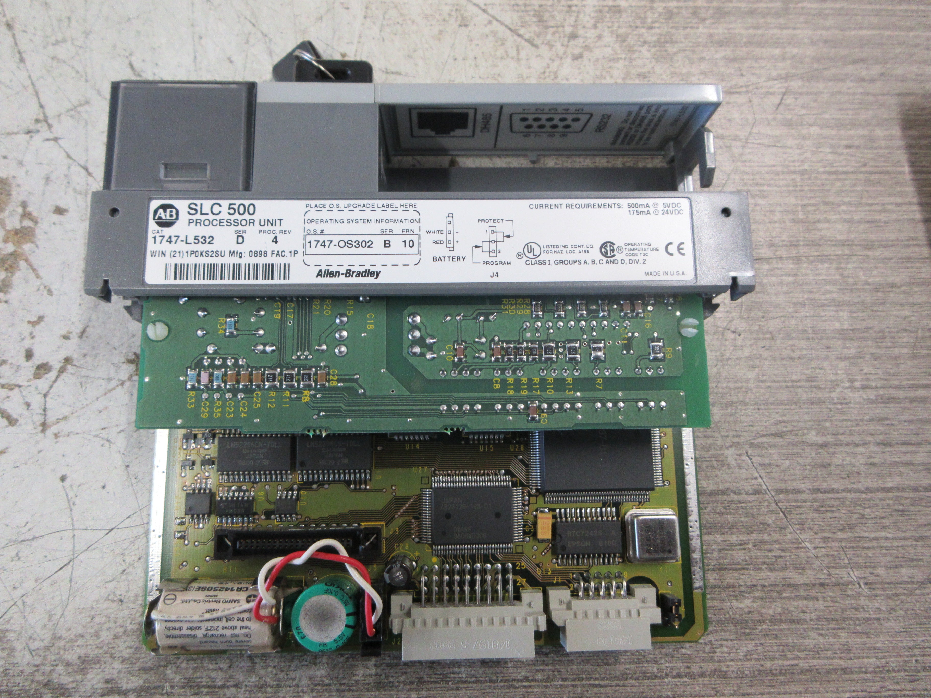 Allen-Bradley SLC 500 Processor Unit 1747-L532 Ser. D Proc. Rev. 4