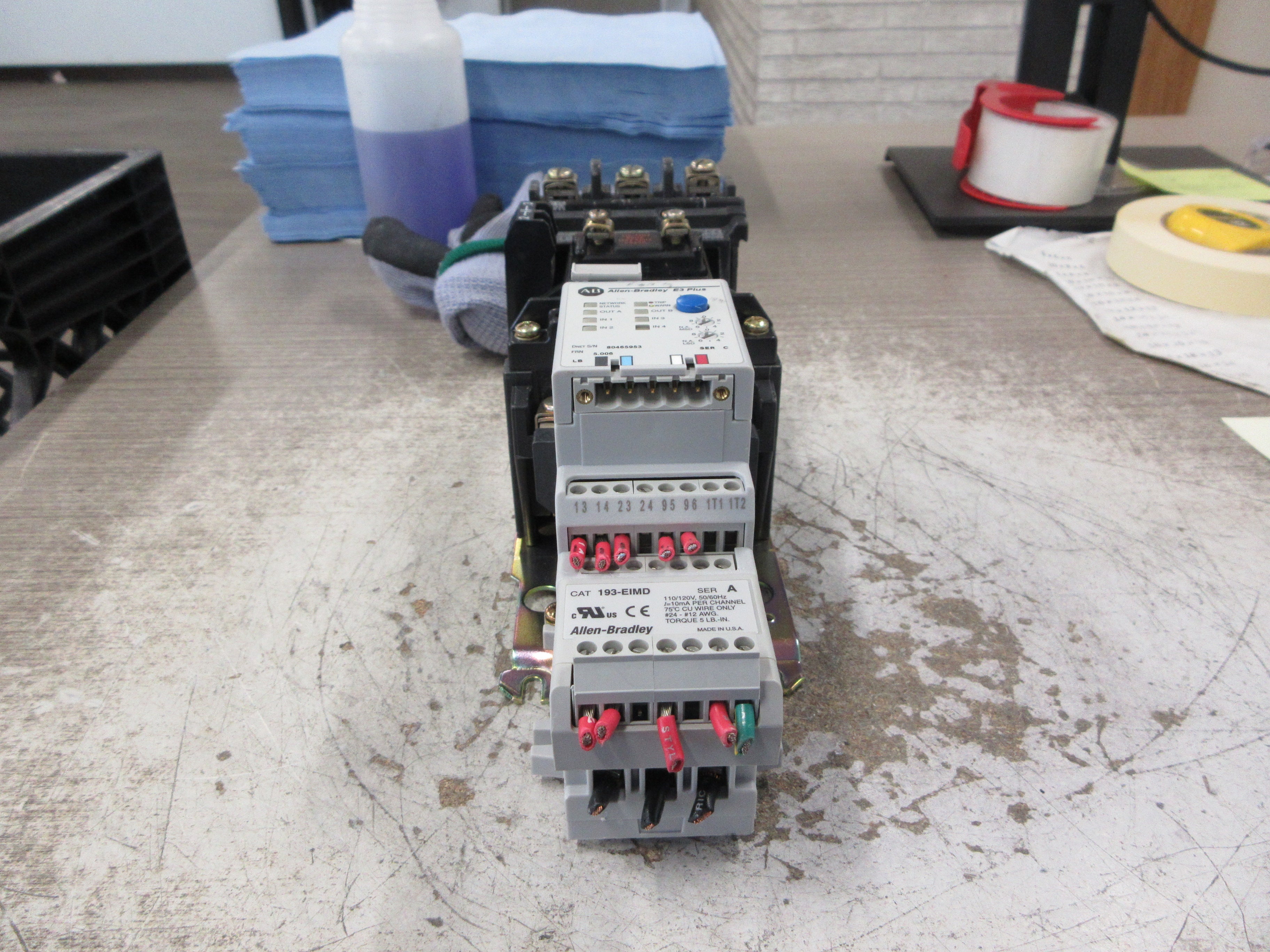 Allen-Bradley Size 1 Starter 509-BOD-XX/592-EC2CC 115-120V Coil Trip: 5-25A Used