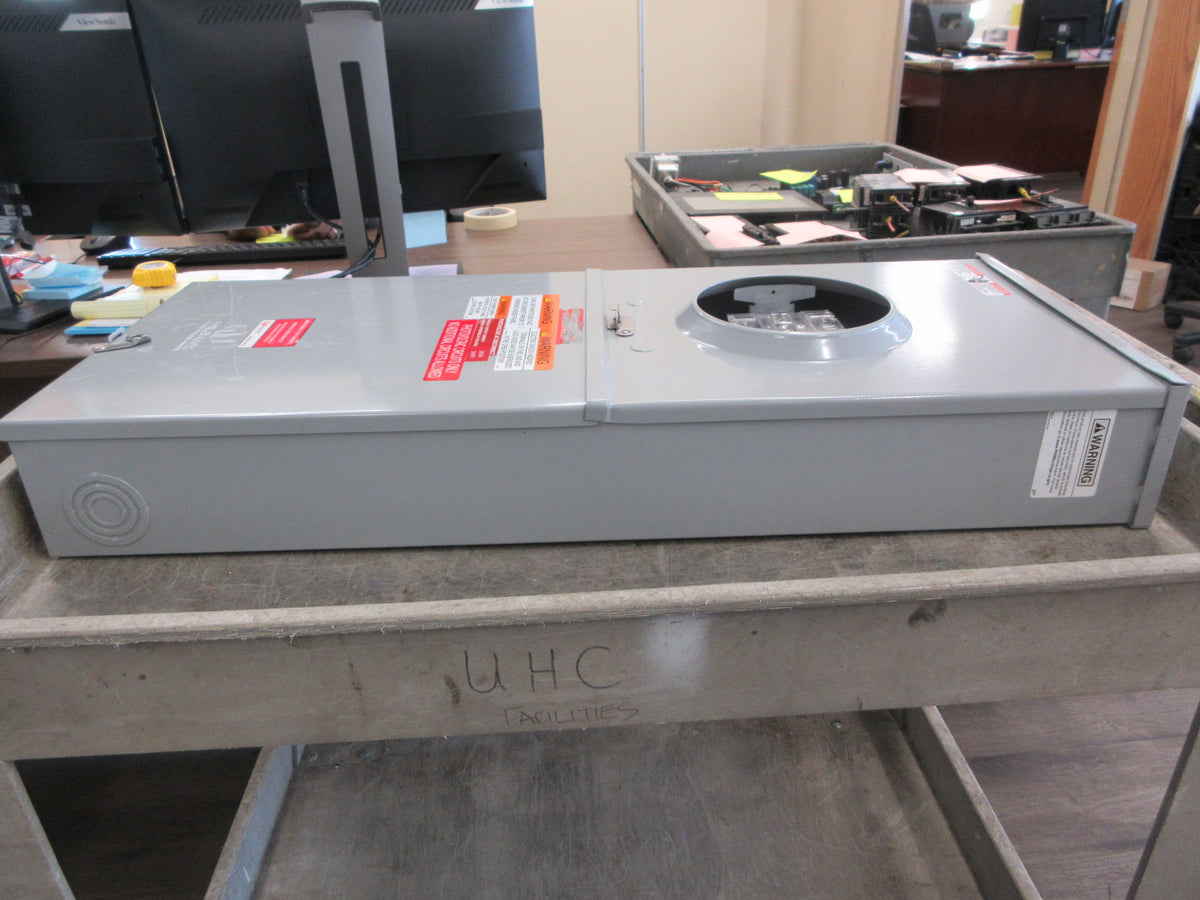 Milbank Meter Main U6281-XL-200-5T9 200A Main (2) 35A 2P Breakers 8-Slot Used