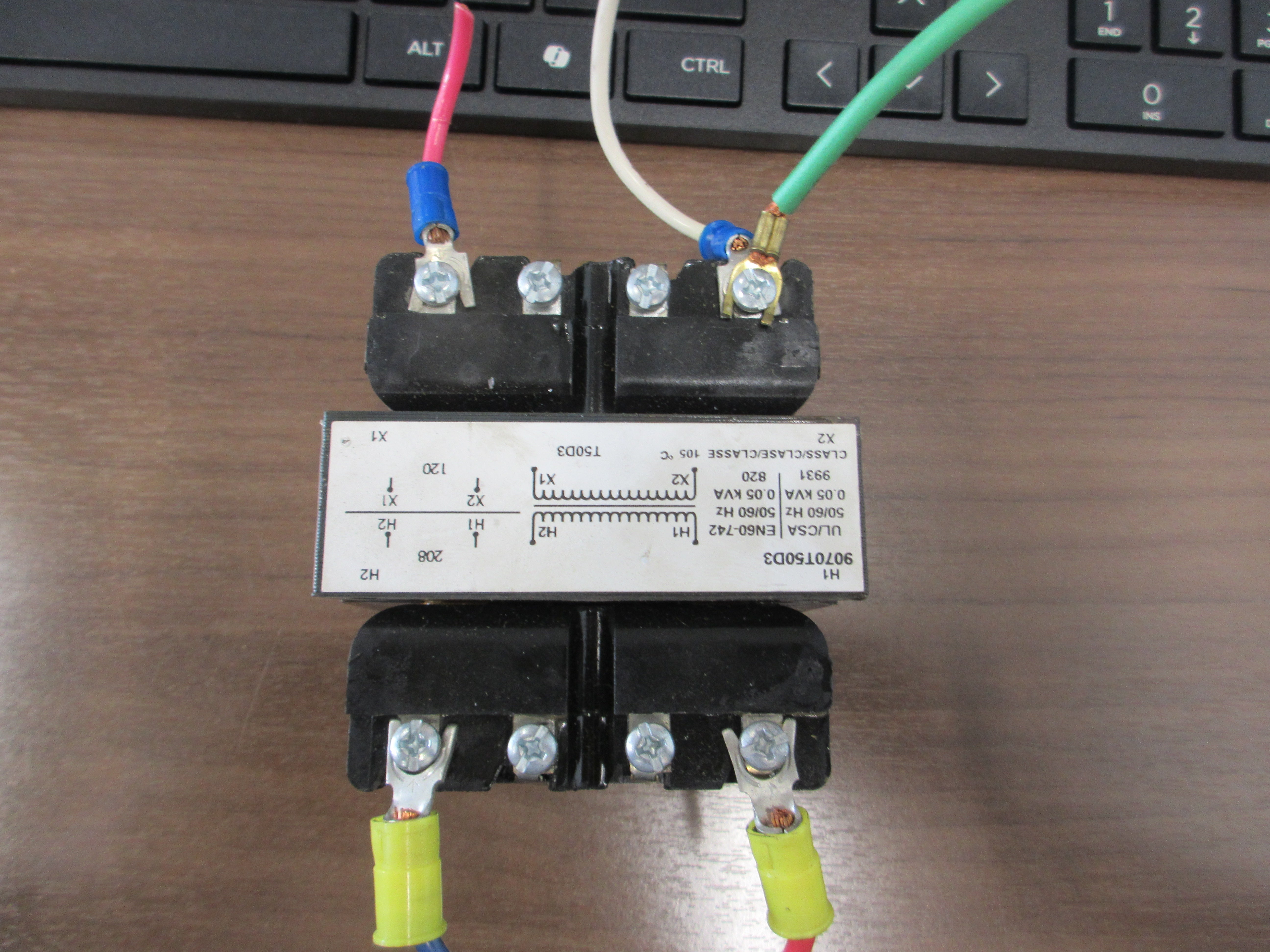Square D Transformer 9070T50D3 0.05KVA Pri: 208V Ser: 120V 50/60 Hz Used