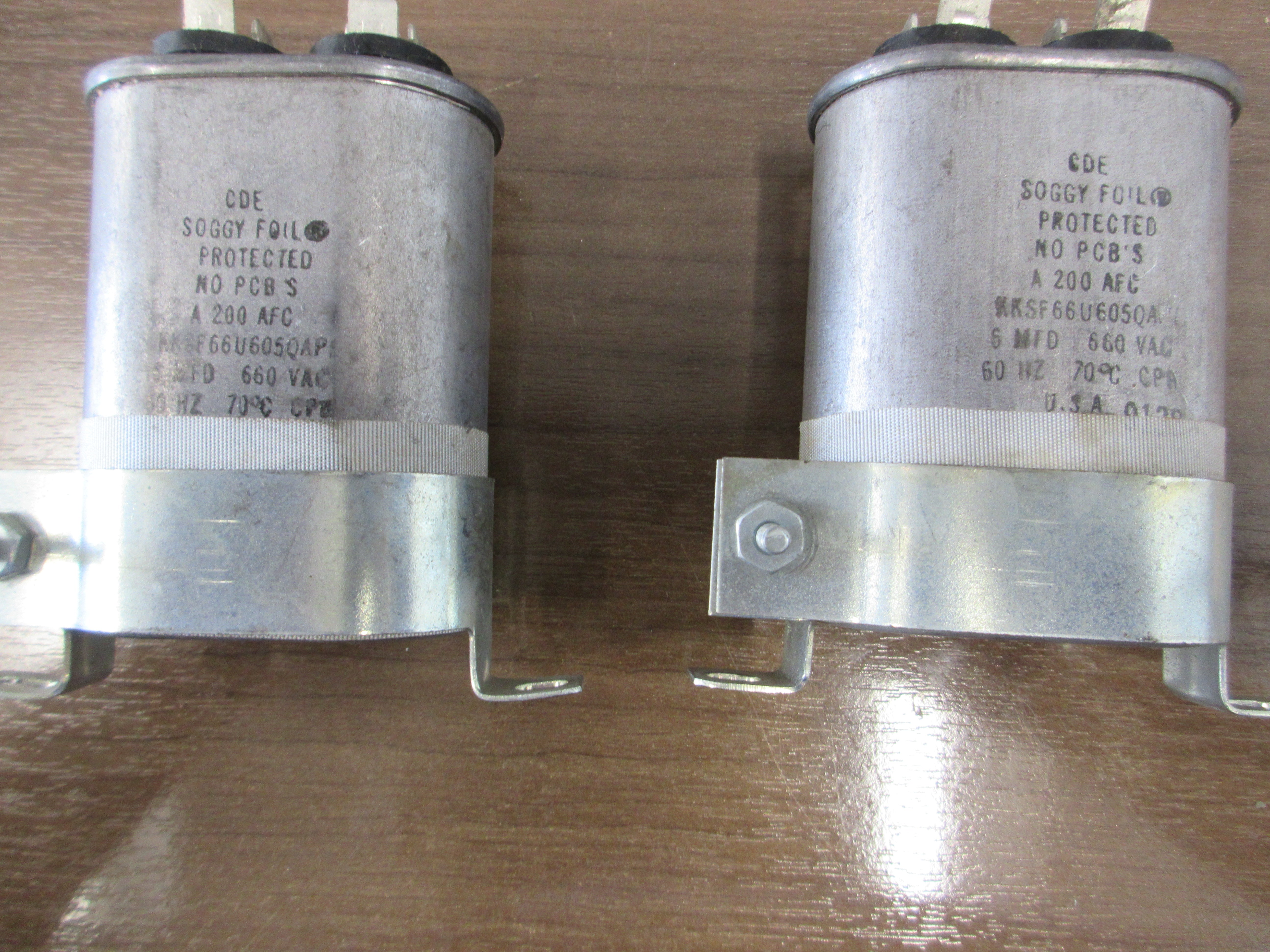 CDE Capacitor KKSF66U6050 AP 6 MFD 660V 60Hz * Lot of 2 * Used