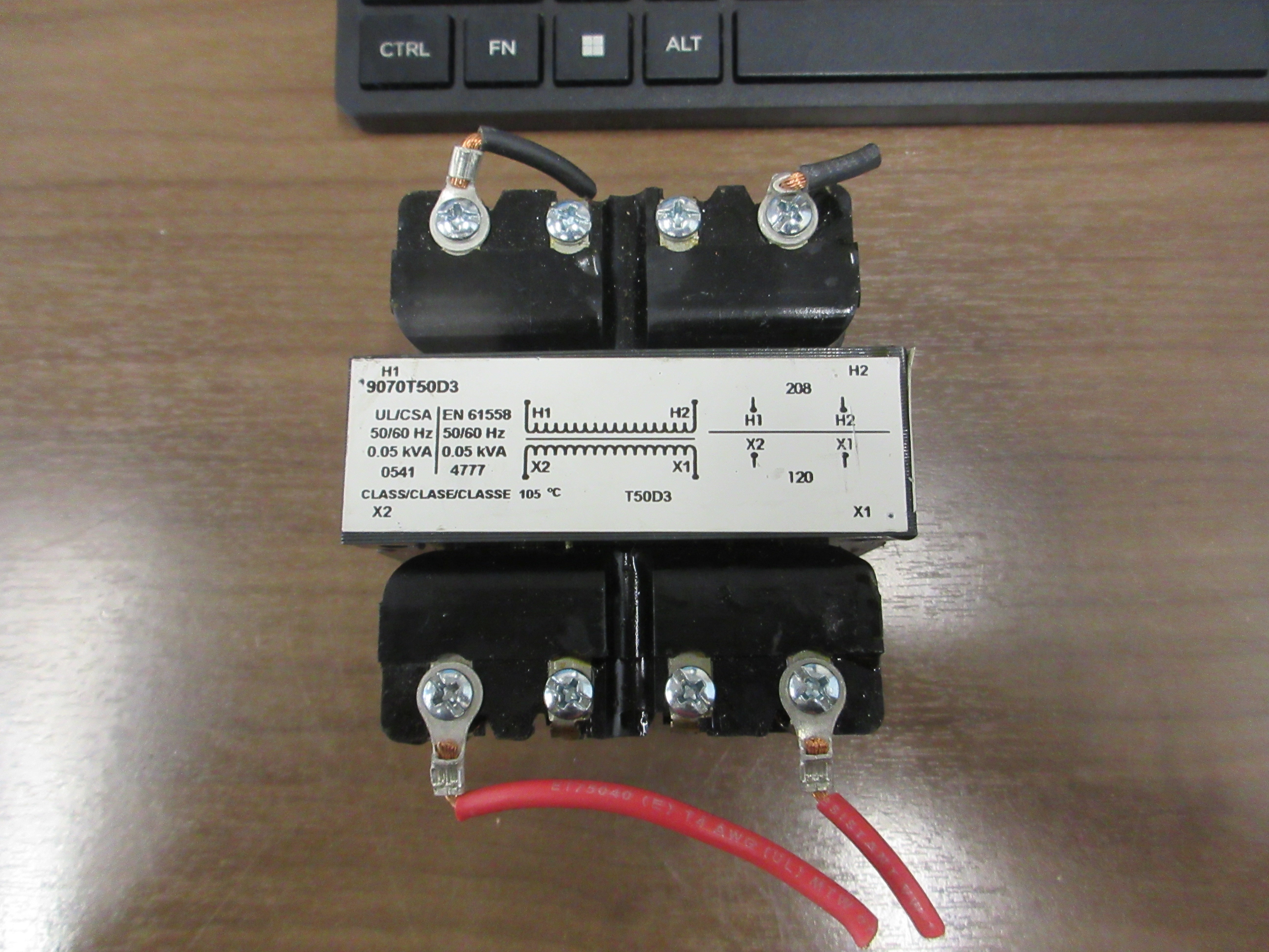 Square D Control Transformer 9070T50D3 0.05KVA Pri: 208V Sec: 120V 50/60Hz Used
