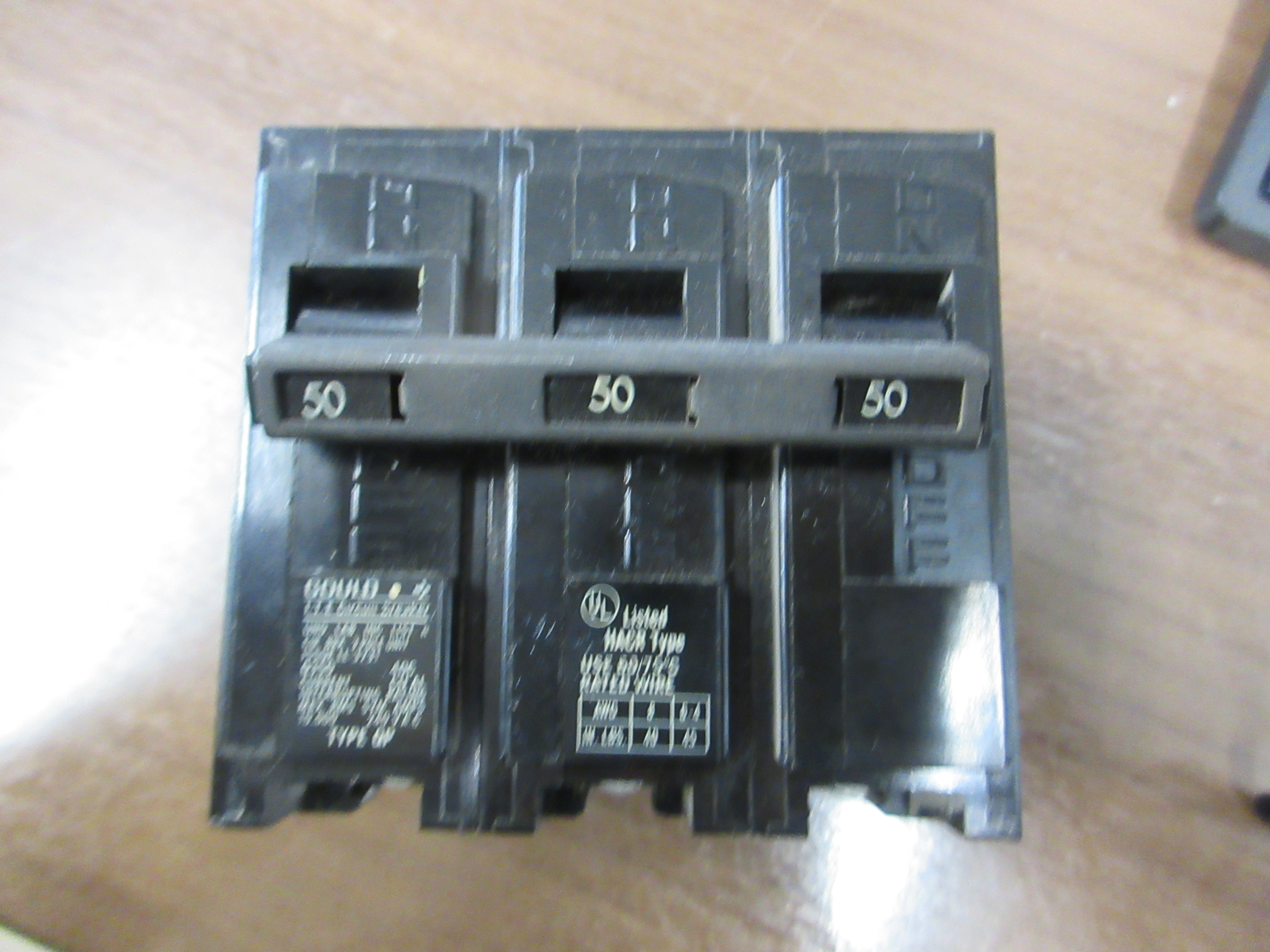 Gould ITE Type QP Clip -On Circuit Breaker Q350 50 A 240 V 3P Used