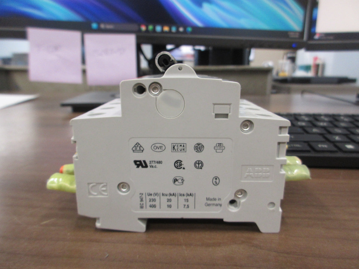 ABB Circuit Breaker W/Adder Pole S203 D4 4 A 400V 4 P Used