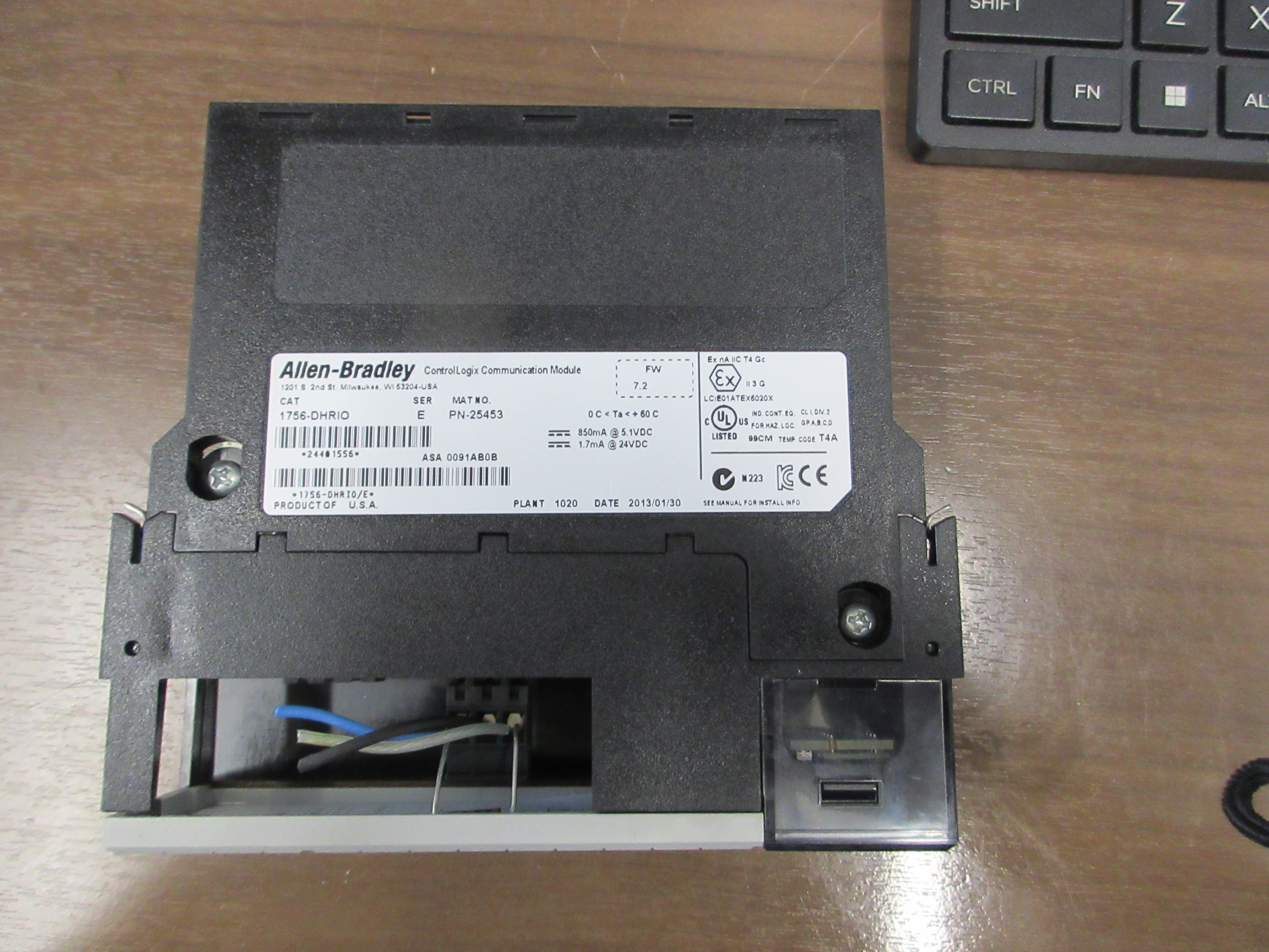Allen-Bradley ControlLogix Communication Module 1756-DHRIO Ser. E FW: 7.2 Used