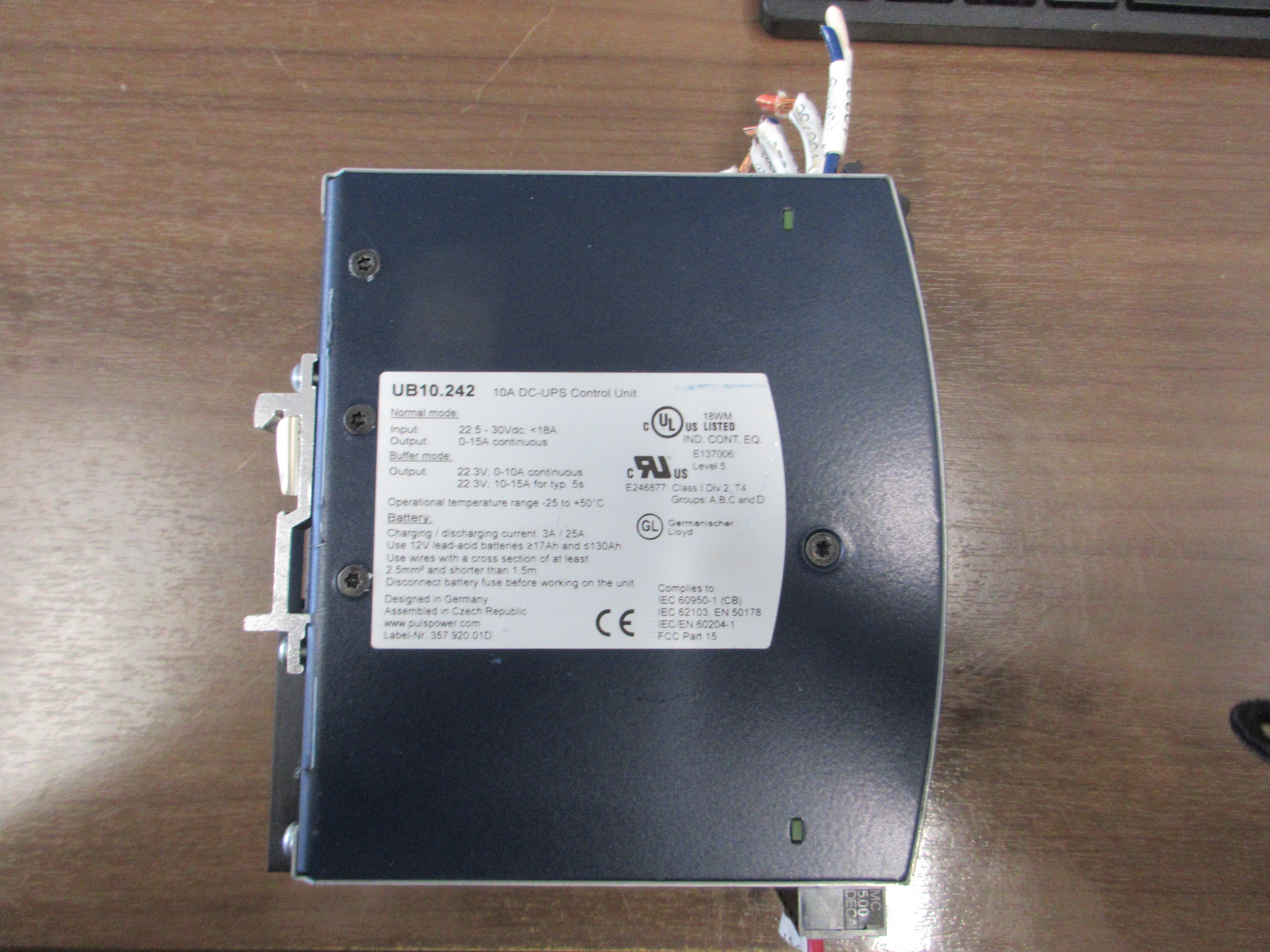 Puls Dimension DC-UPS Control UNIT UB10.242 Normal Mode: Used