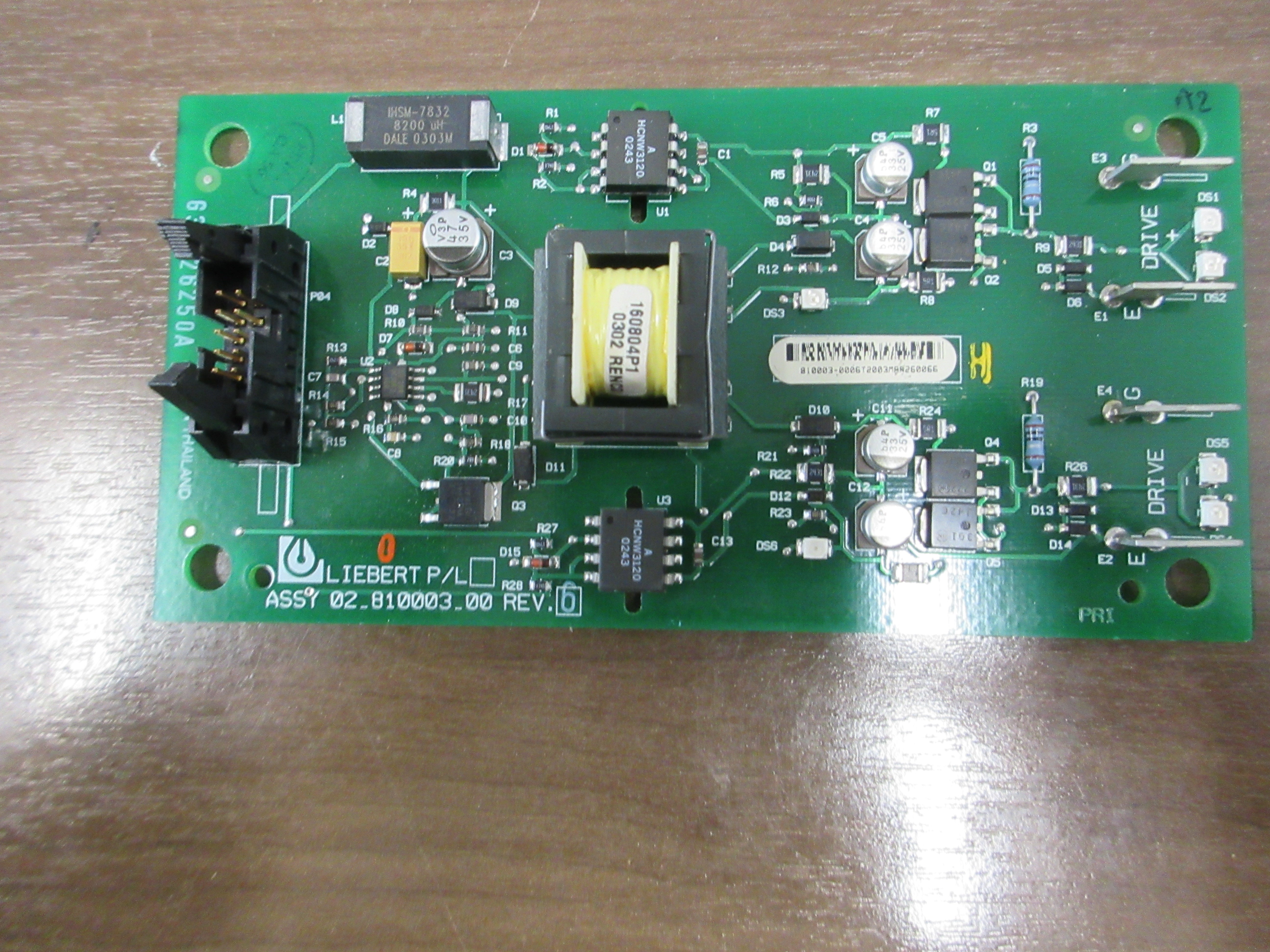 Liebert Gate Drive Board 02-810003-00 Rev. 6 Used