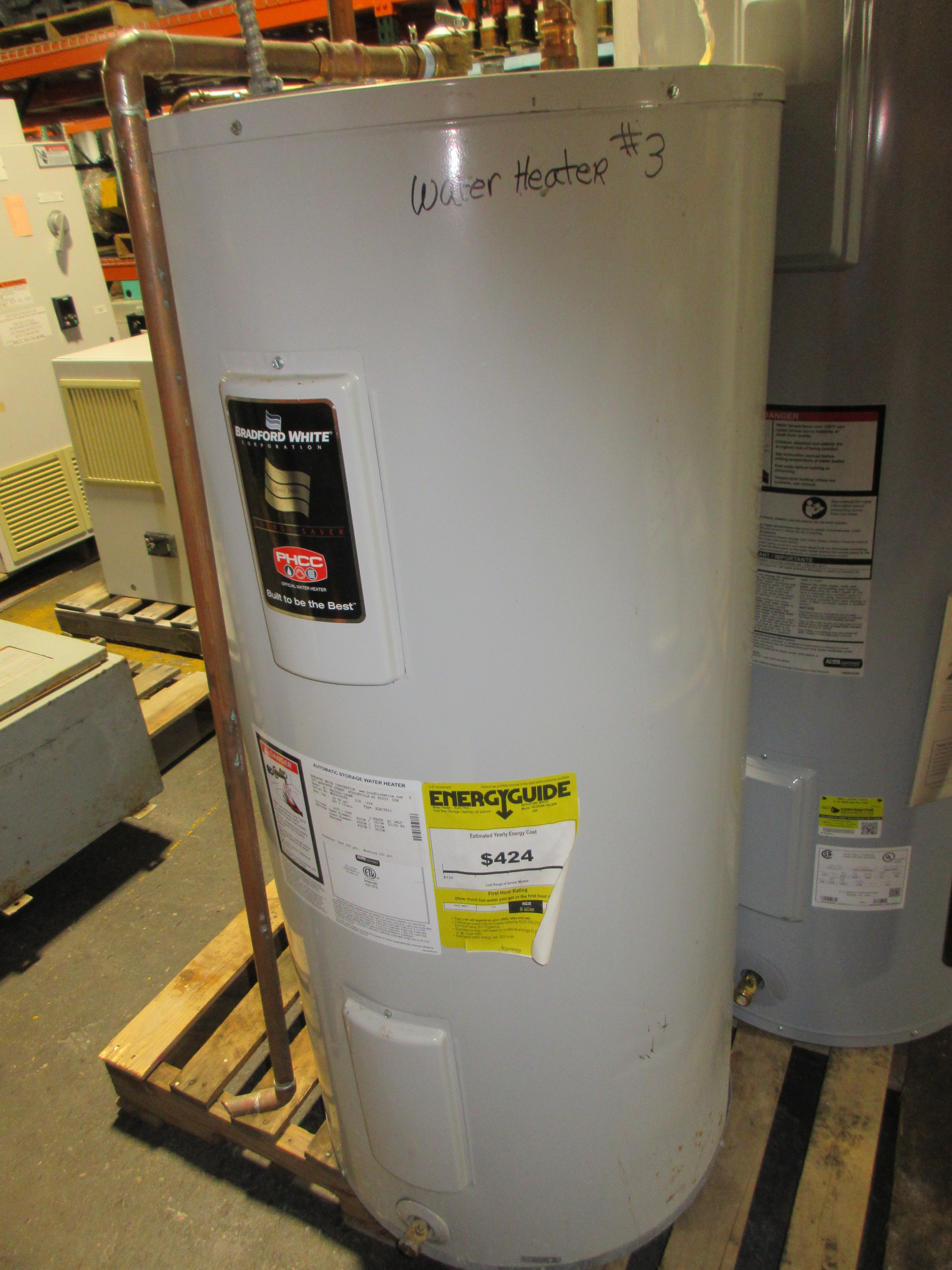 Bradford White Electric Tank Water Heater RE250S56-1NCWW 208/240V 1Ph Used