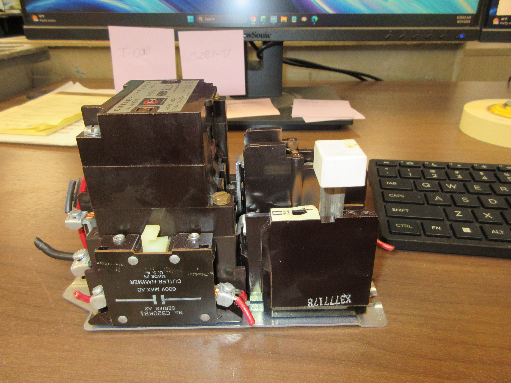 Cutler-Hammer Size 1 Starter A10CN0 Ser. A1 120V Coil 27A Used
