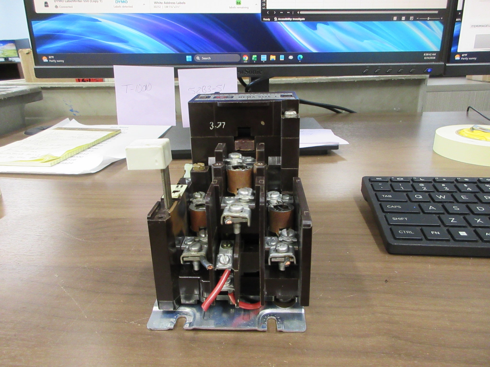 Cutler-Hammer Size 1 Starter A10CN0 Ser. A1 120V Coil 27A Used
