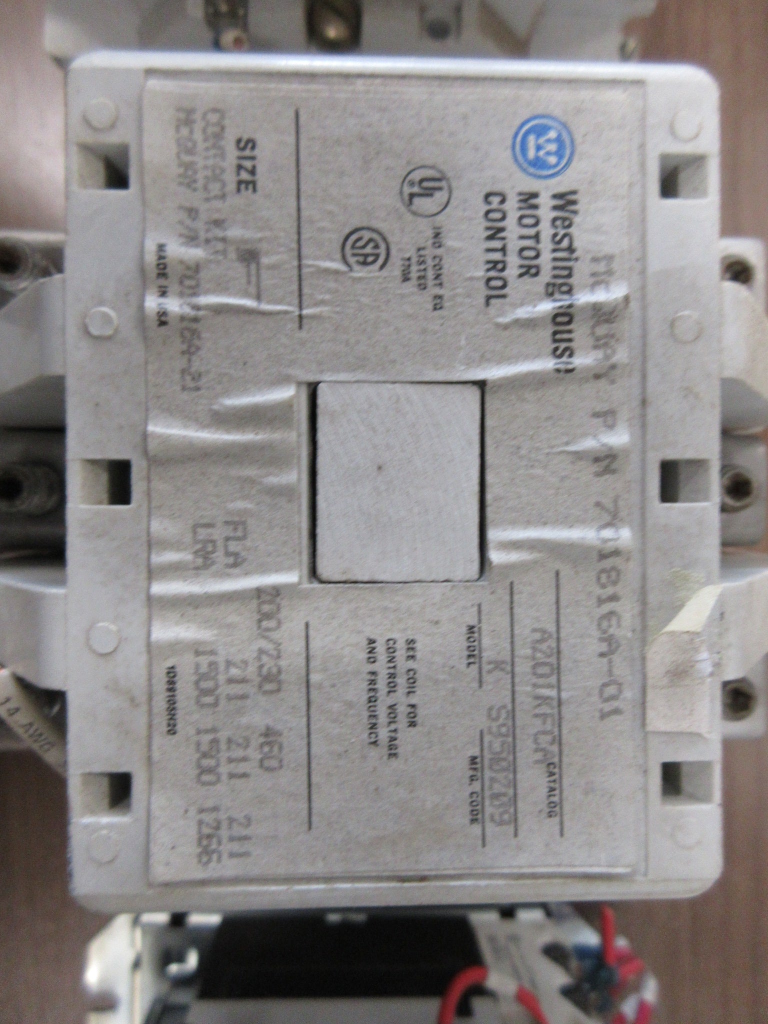 Westinghouse Contactor A201KFCA 120V Coil 211A 460V 3P Used