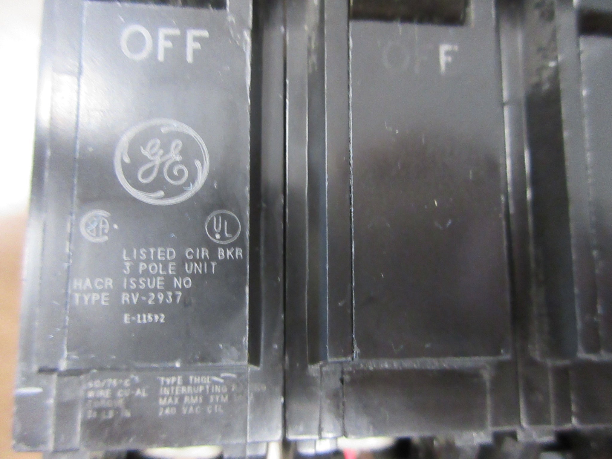 GE Clip-On Circuit Breaker THQL32030 30A 240V 3P Used