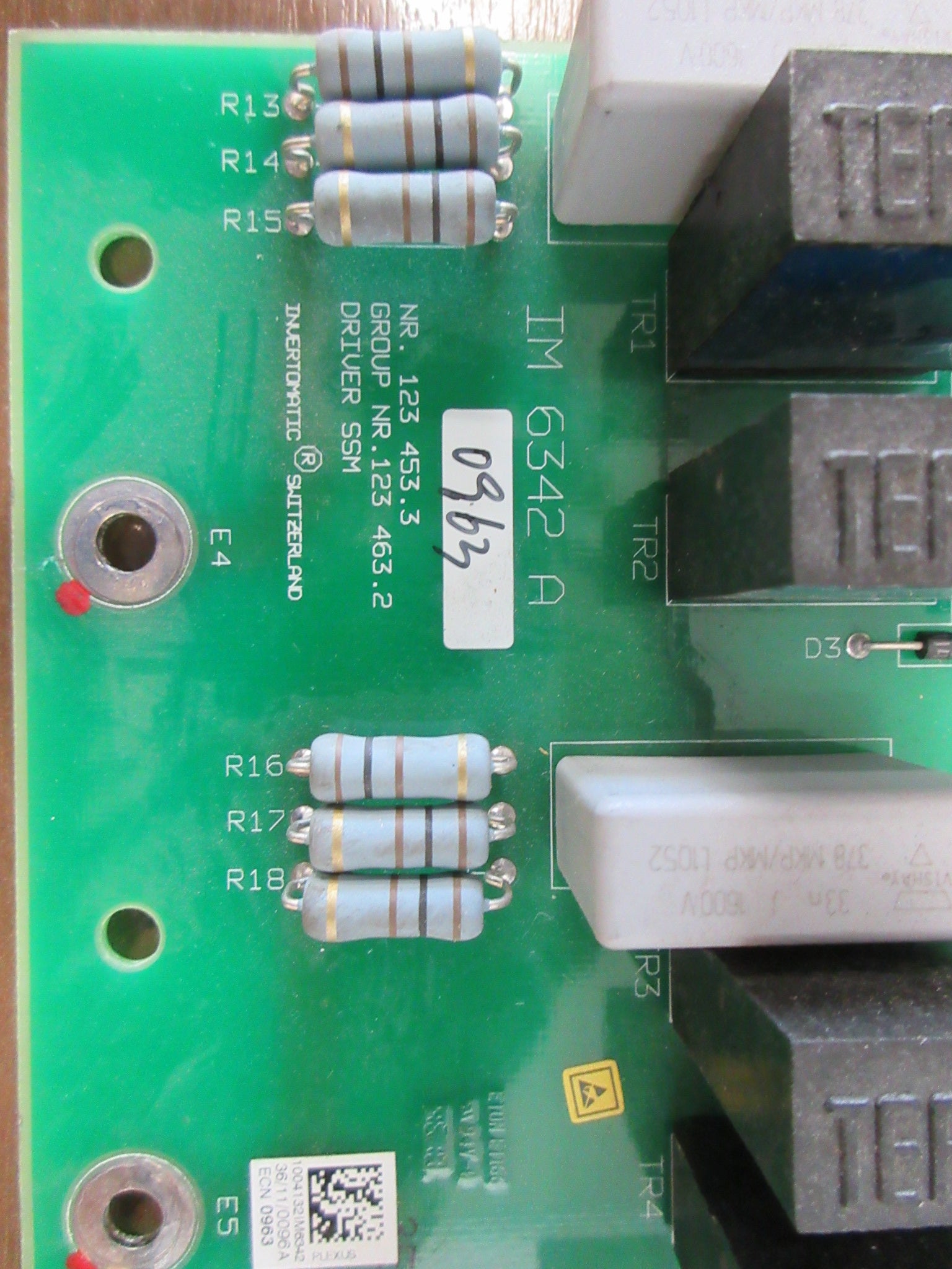 GE IM 6342 A Driver SSM Board 123 453.3 Used