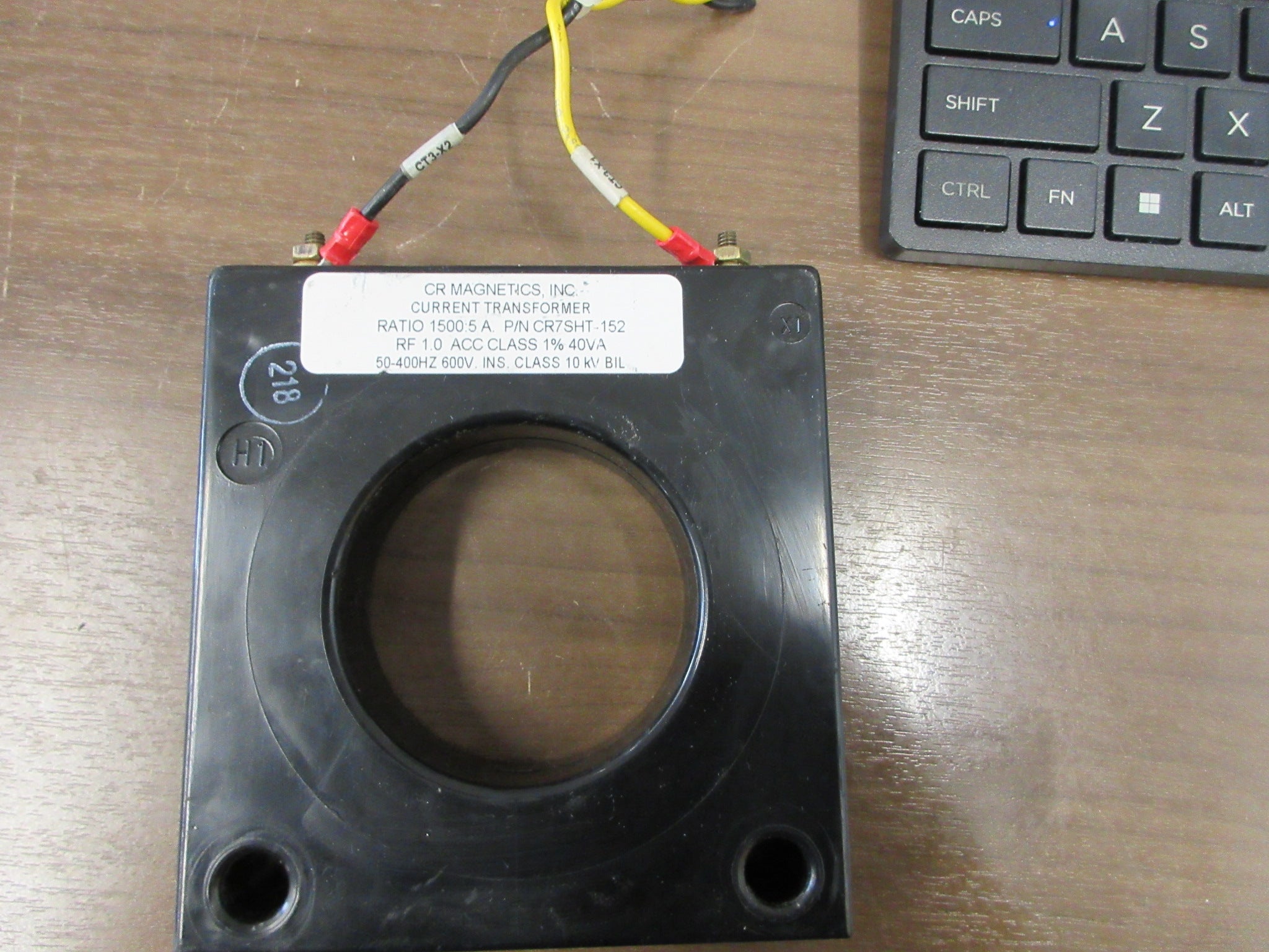 CR Magnetics Current Transformer CR7SHT-152 Ratio 1500:5A 600V 50-400Hz Used