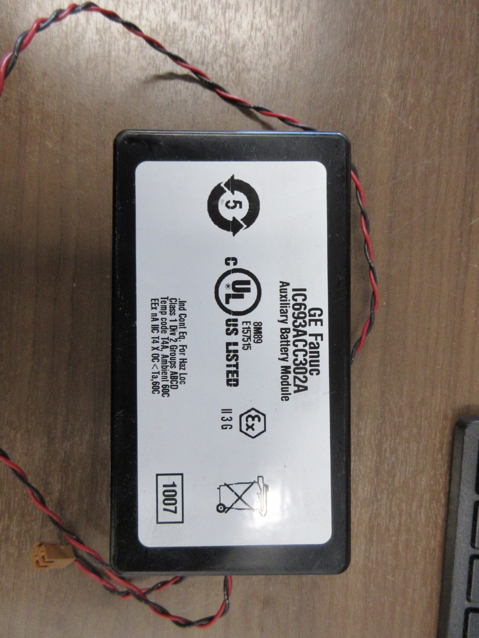 GE Fanuc Auxiliary Battery Module IC693ACC302A Used