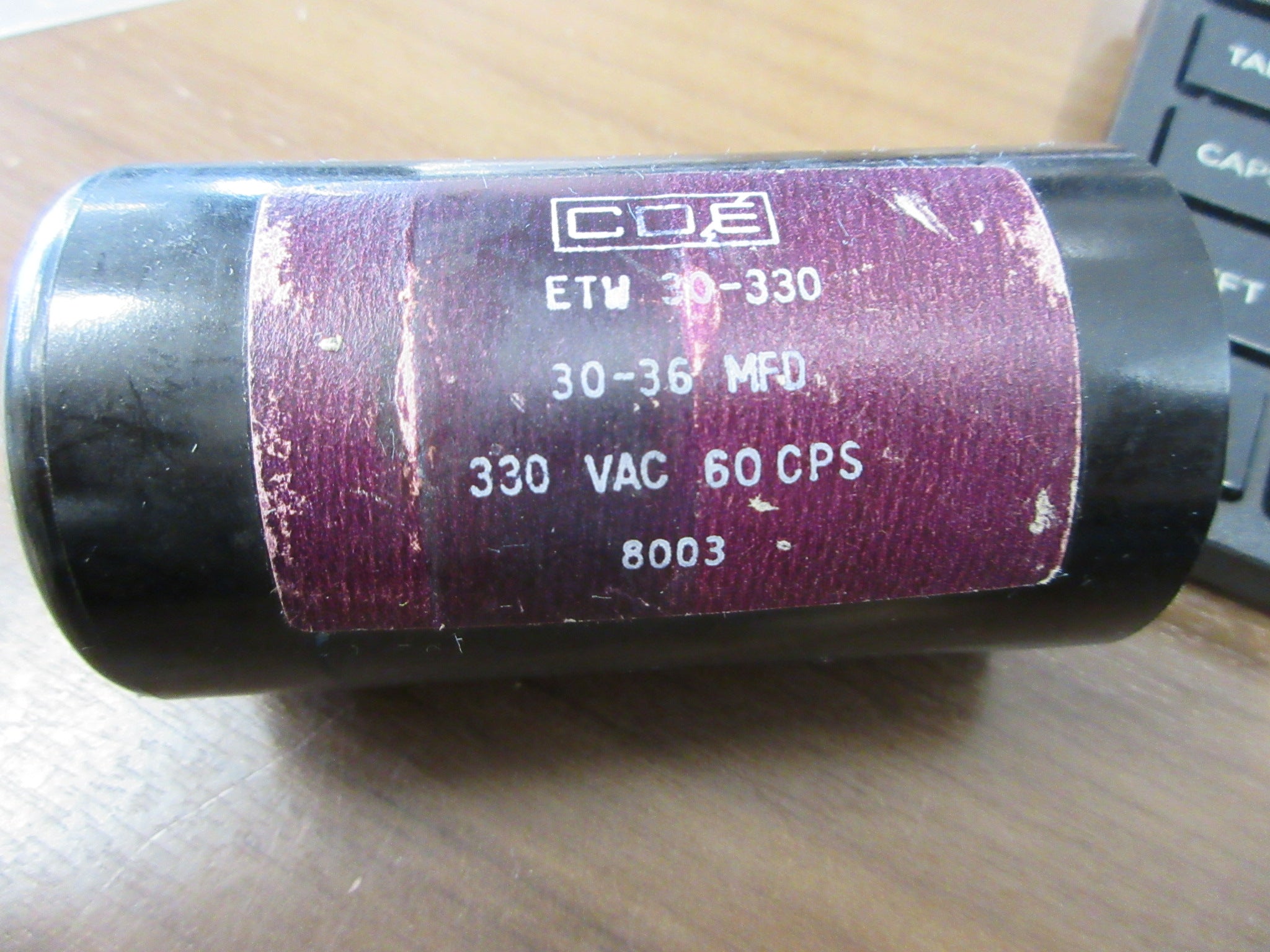 CDE Capacitor ETW 30-330 30-36MFD 330V 60Hz * Lot of 2 *  Used