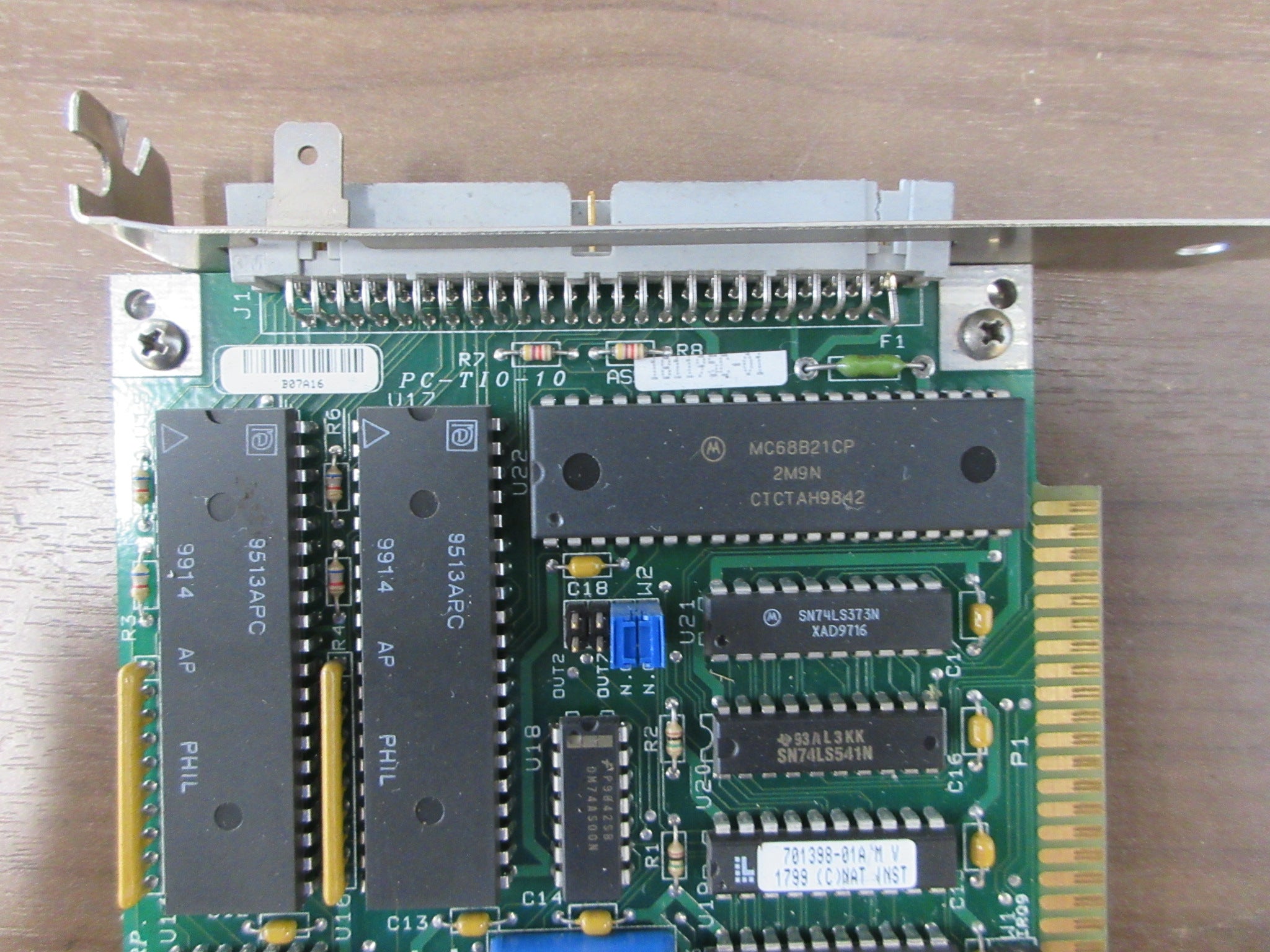 National Instruments Timing & Digital I/O Interfare Card PCA-TIO-10 Used