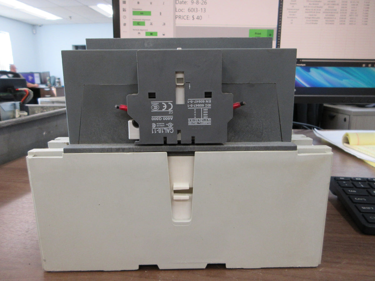 ABB Contactor A300-30 230-240V Coil 400 A 600 V (1) Aux Contact Used
