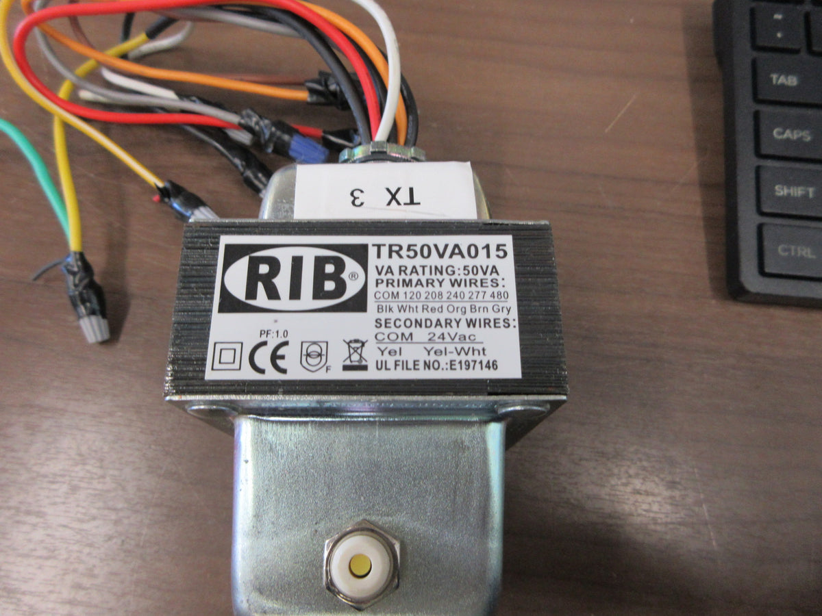 Functional Devices RIB Transformer TR50VA015 50VA Pri: 120-480V Sec: 24V Used