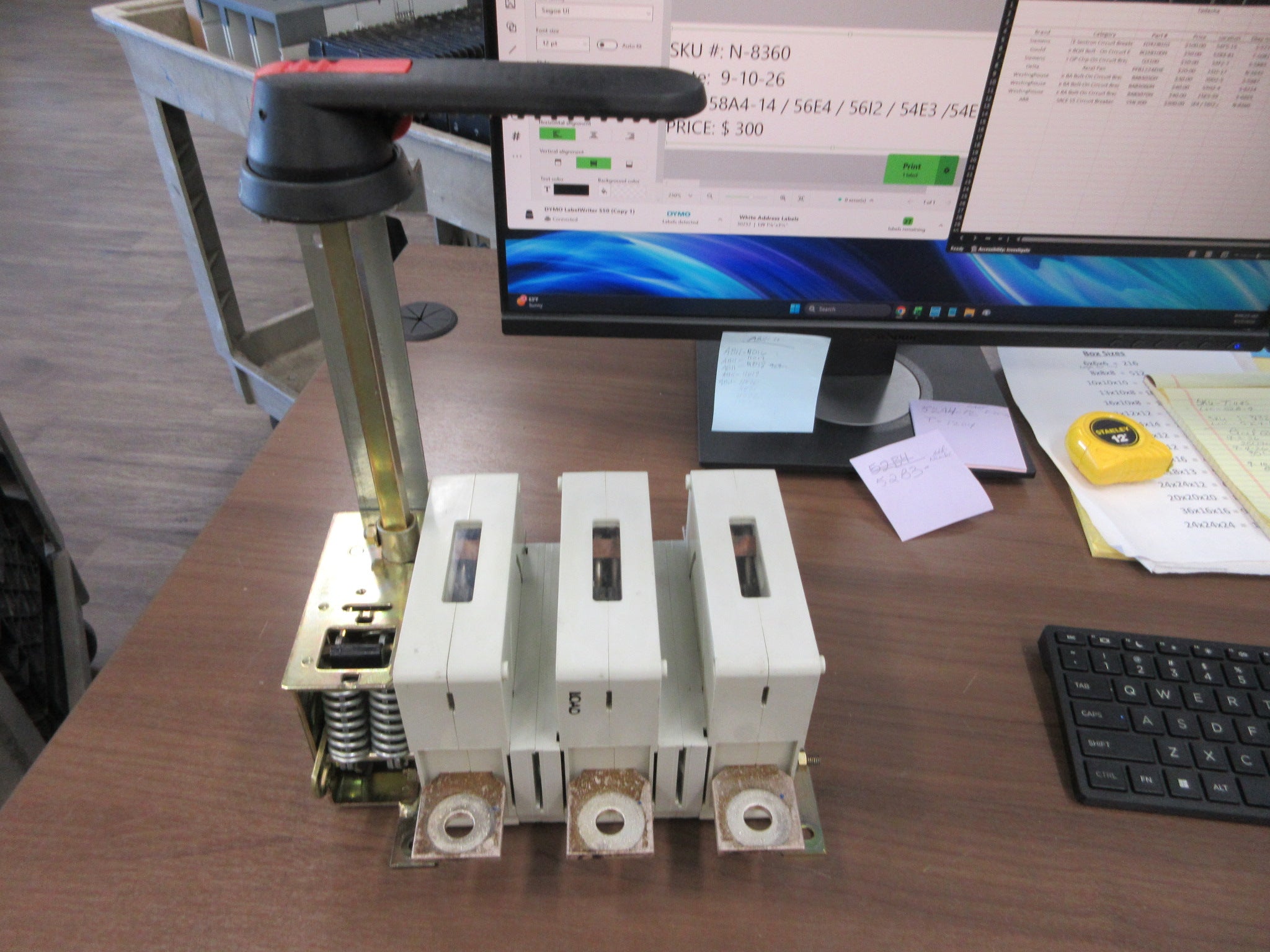 ABB Disconnect Switch OETL-NF400 400A 600V 3Ph Used