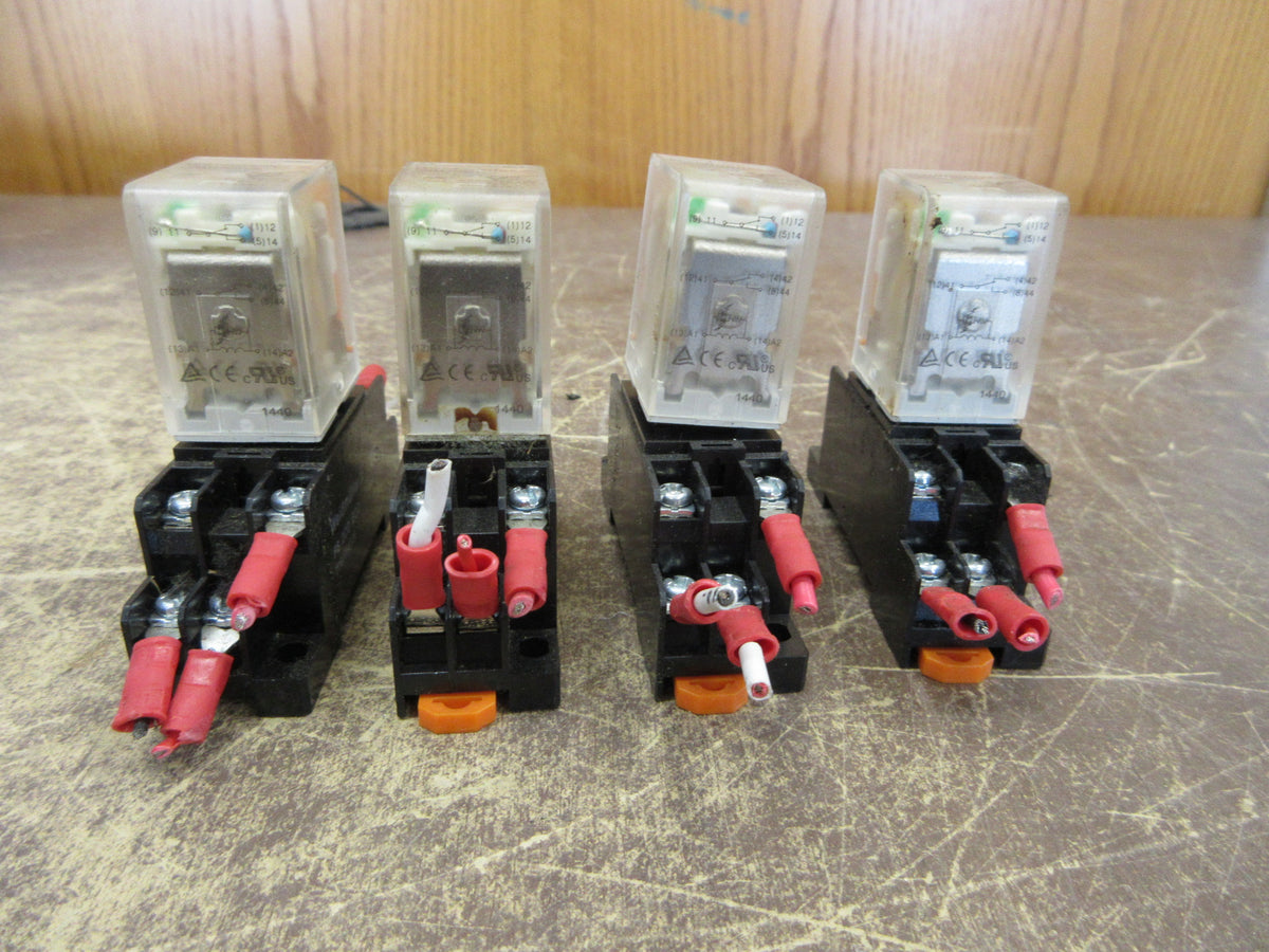 Weidmuller Relay DRM270012L 12DVC Coil W/Base * Lot of 4 * Used