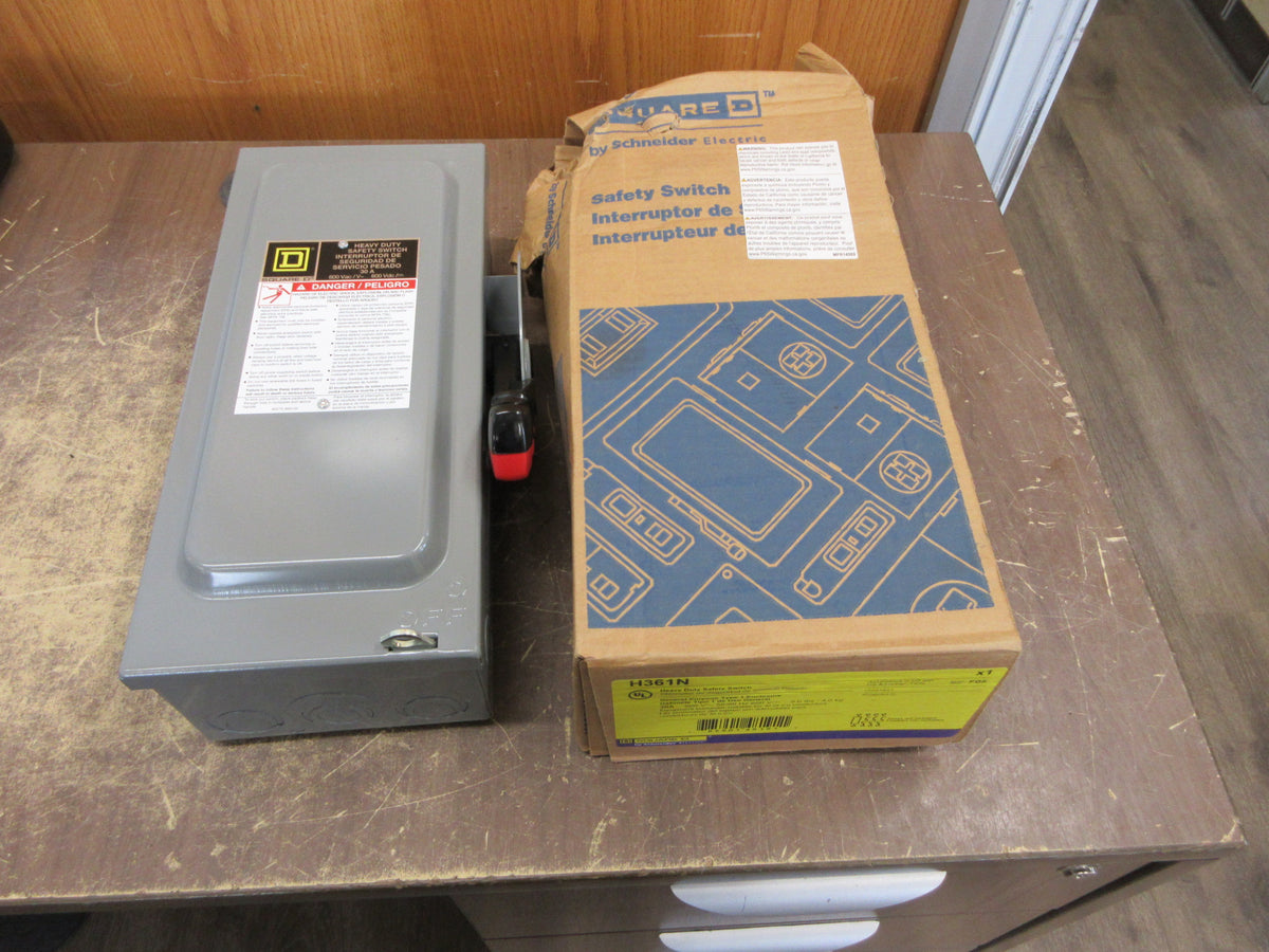 Square D Safety Switch / Disconnect H361N Ser. F052 50A 600V New