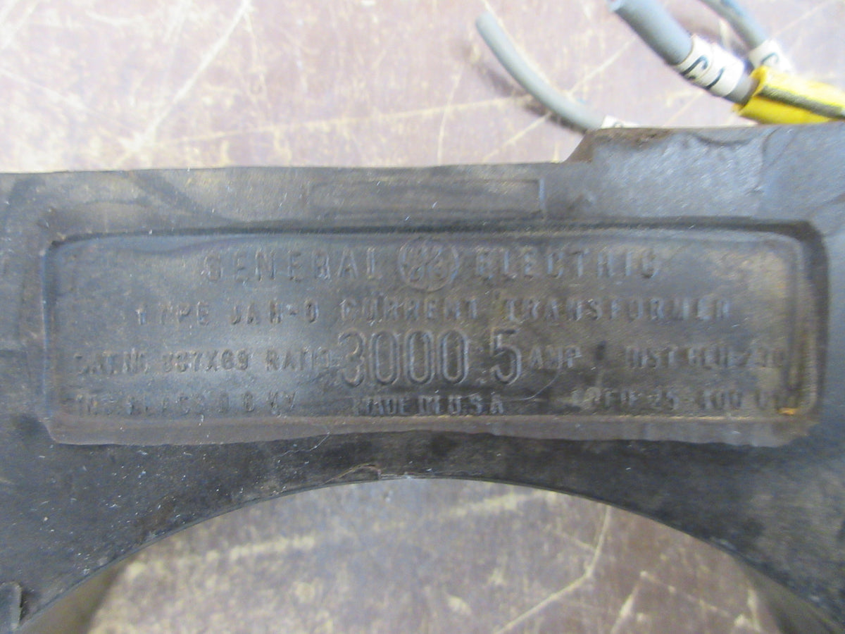 GE Type JAH-0 Current Transformer 837X69 Ratio: 3000: 5A 600V 25-400Hz Used