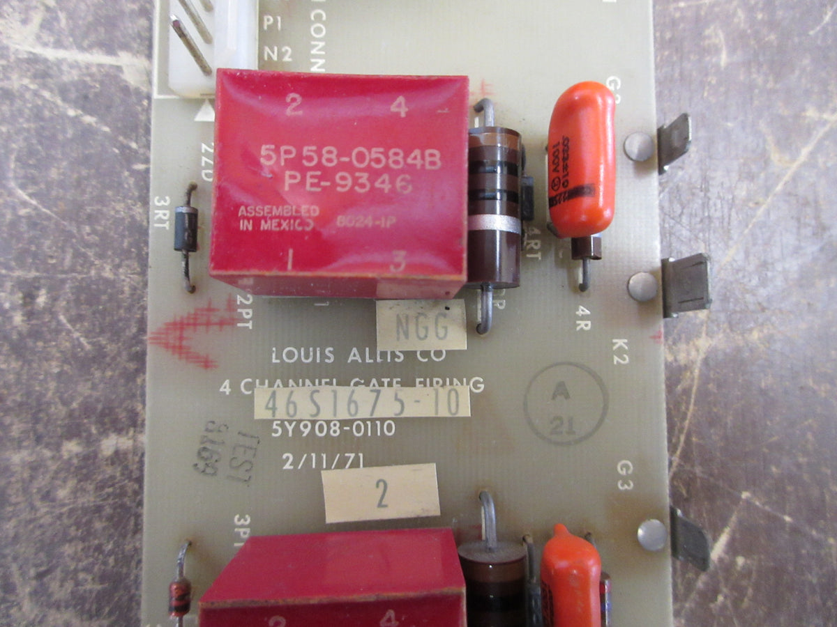 Louis Allis Gate Firing Board 5Y908-0110 4Ch Used