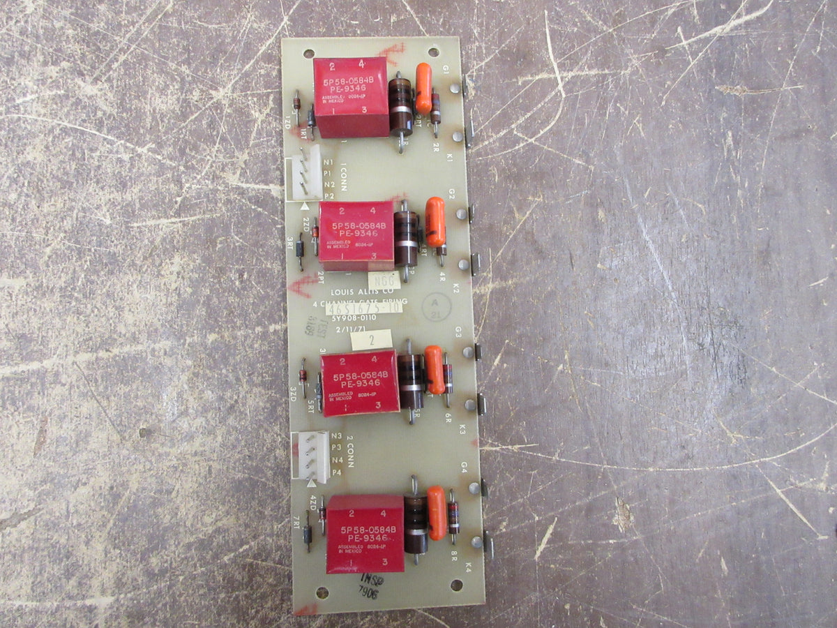 Louis Allis Gate Firing Board 5Y908-0110 4Ch Used