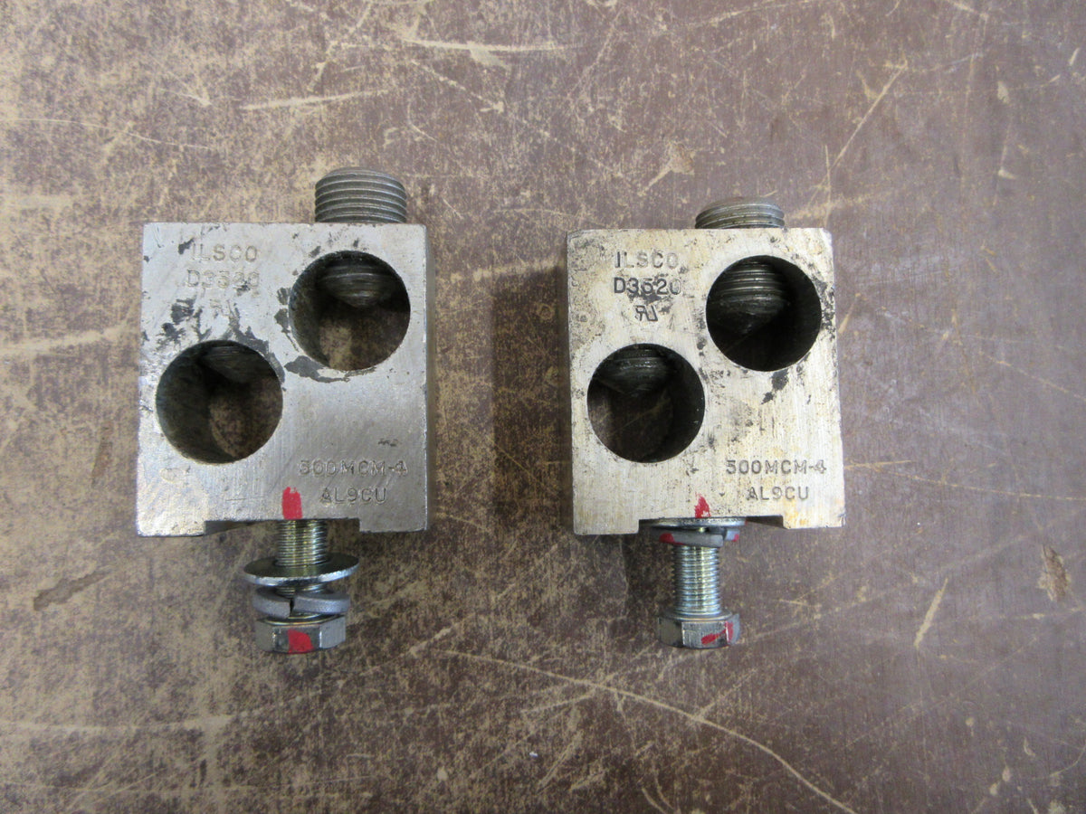 Ilsco Mechanical Lug D3520 500MCM-4 * Lot of 2 * Used