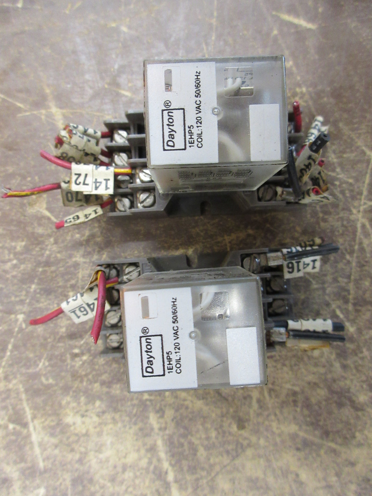 Dayton Relay IEHP5 120V Coil W/ Base * Lot of 2 *Used