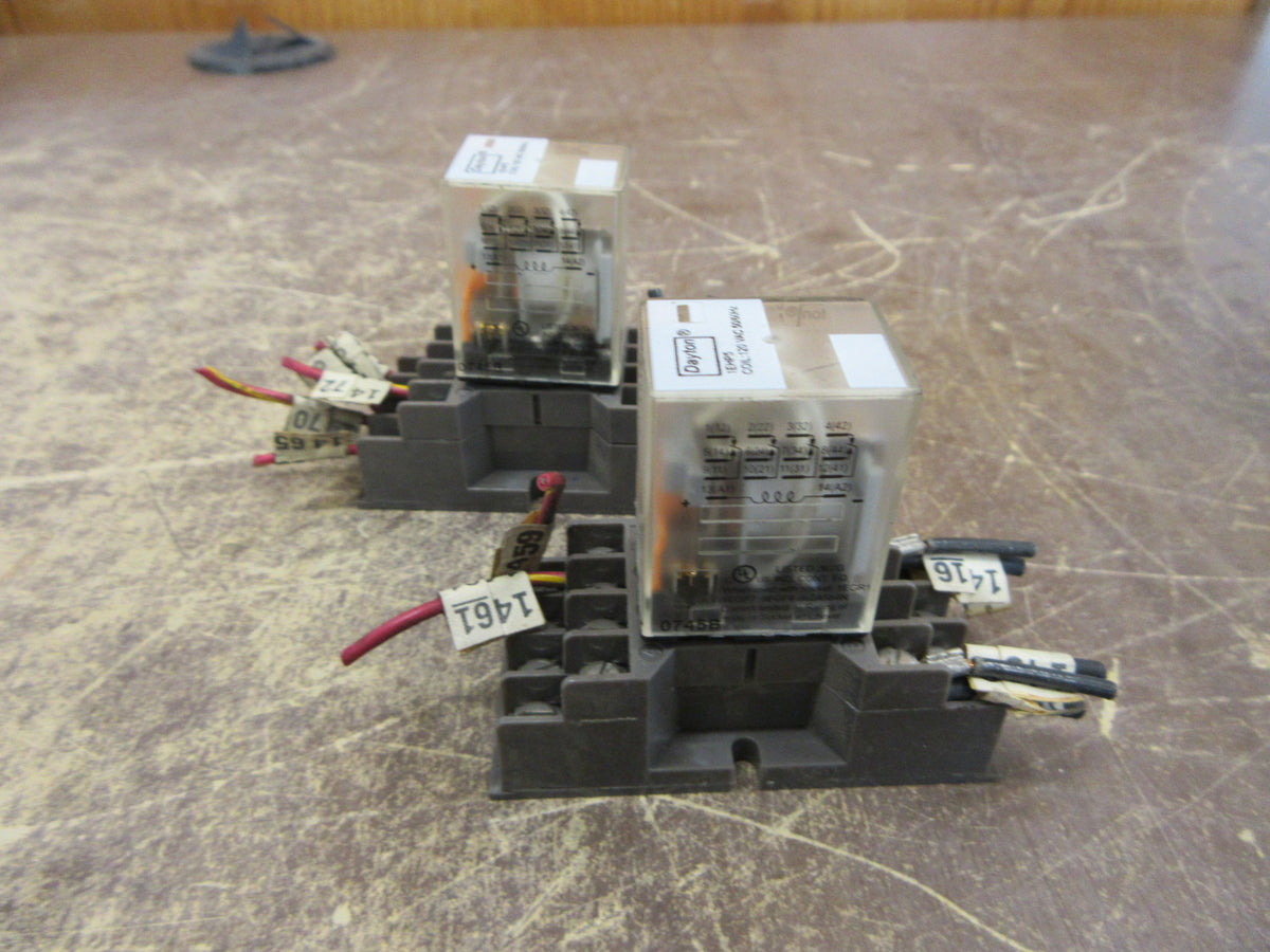 Dayton Relay IEHP5 120V Coil W/ Base * Lot of 2 *Used