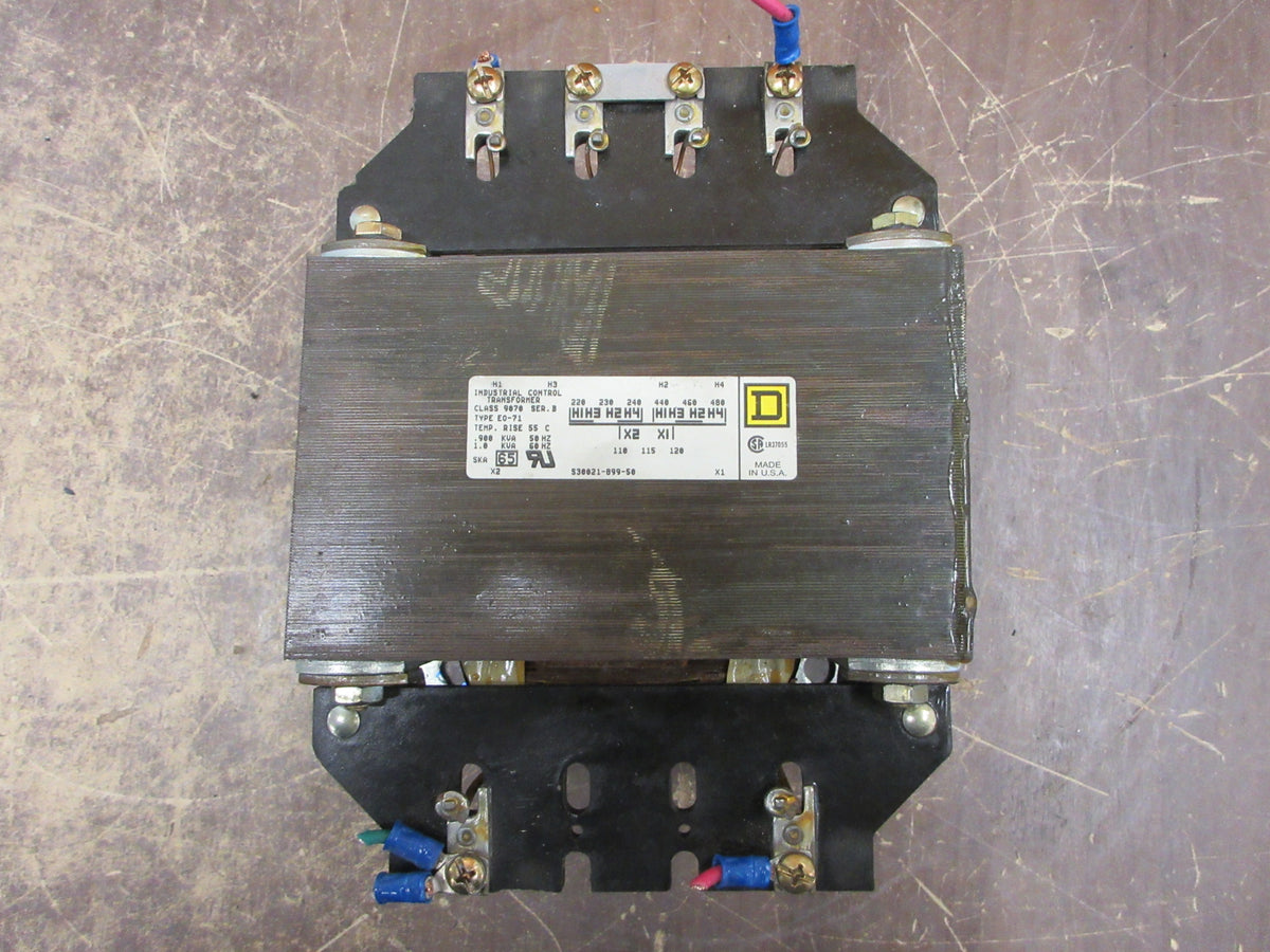 Square D Control Transformer 9070 E0-71 1.00kVA Pri 240/480V Sec 120V Used