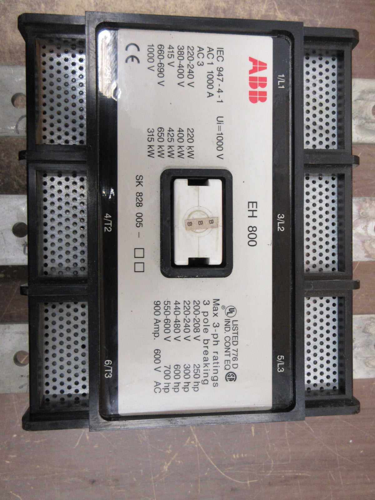 ABB Contactor EH 800 120V Coil 900A 600V Used
